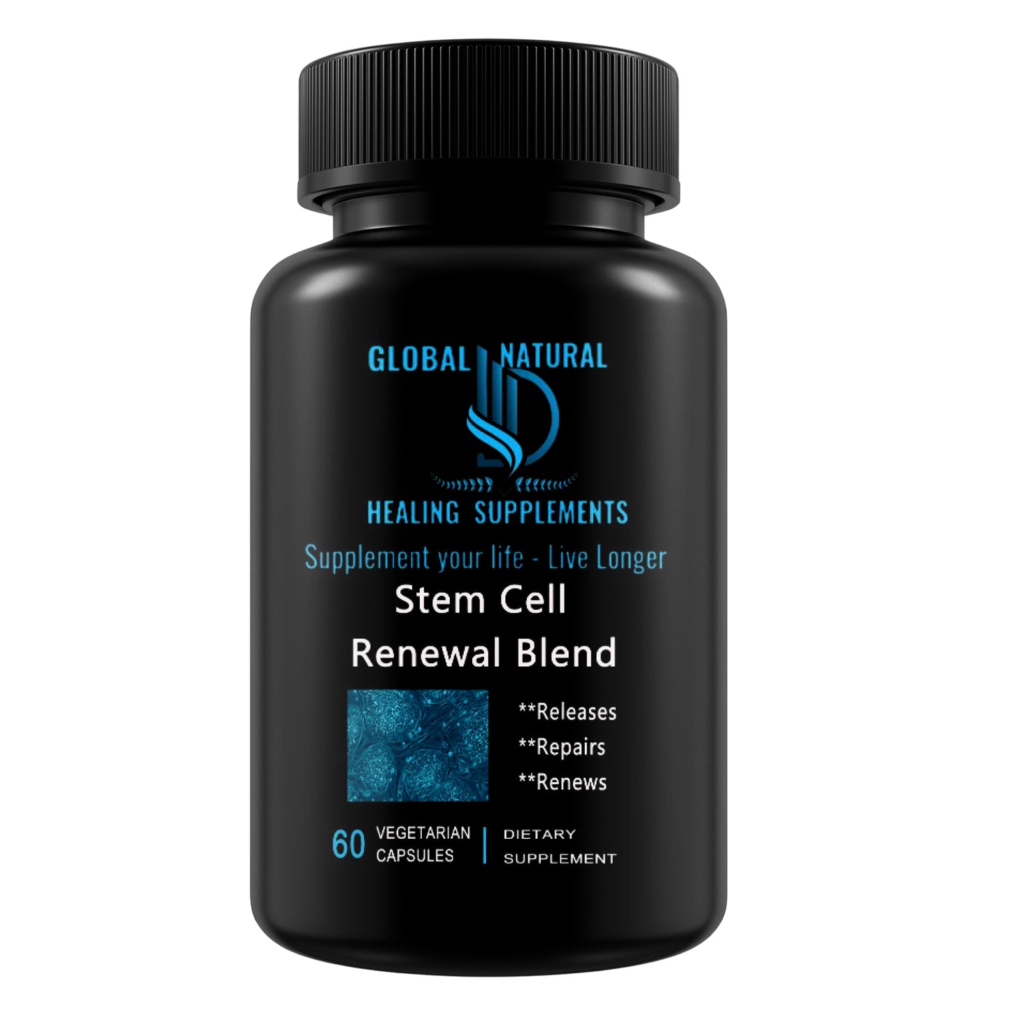 Global Natural Healing Supplements Stem Cell Supplements Renewal Blend, 60 Capsules