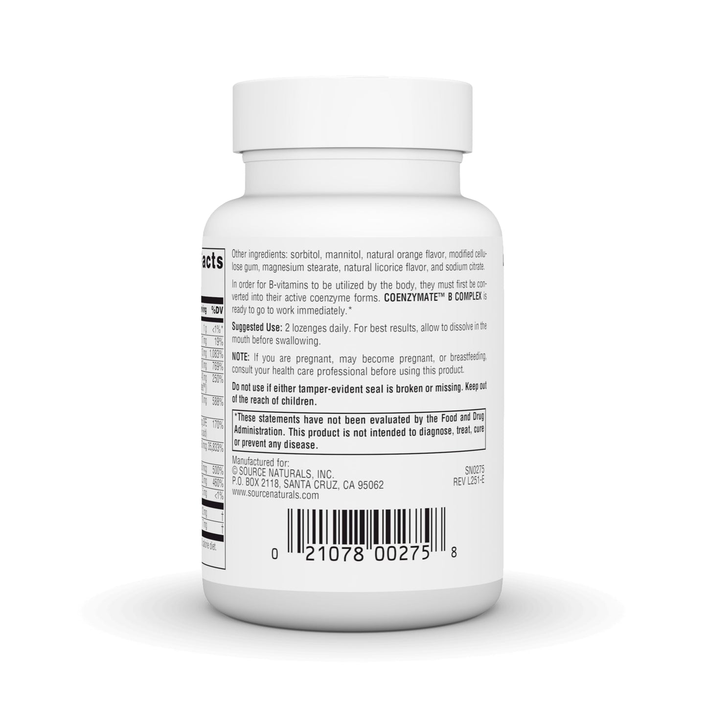 Source Naturals Coenzymate B Complex Lozenges, 60 Lozenges