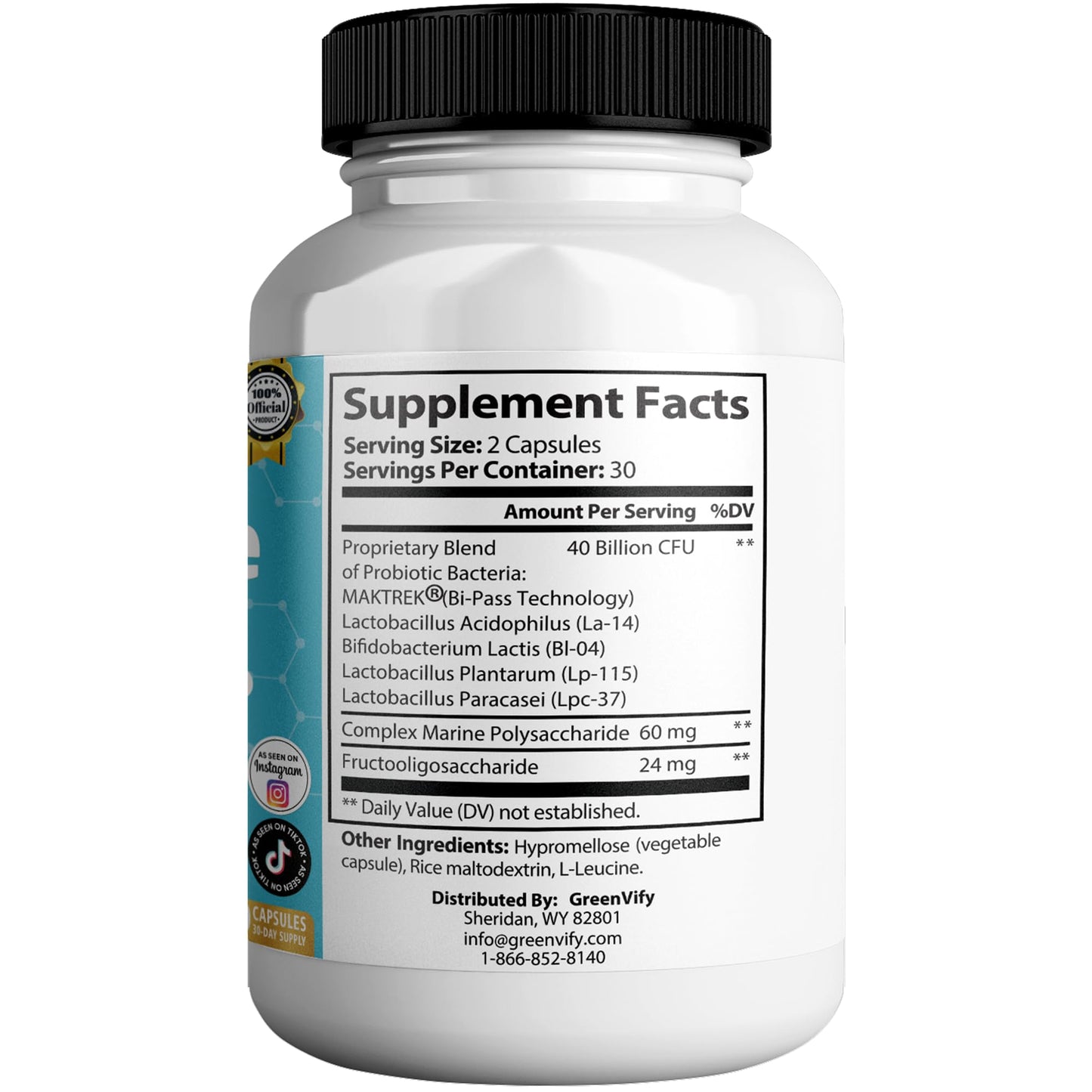 GREENVIFY DentaVive Max Probiotic Supplement Capsule, 60 Capsules