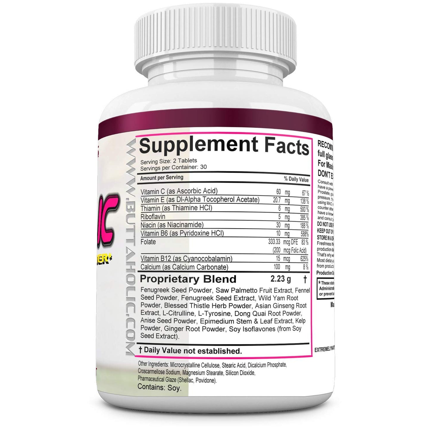 EXTREMELY NATURALS Buttaholic Female Butt Enlargement Pills 60 Tablets