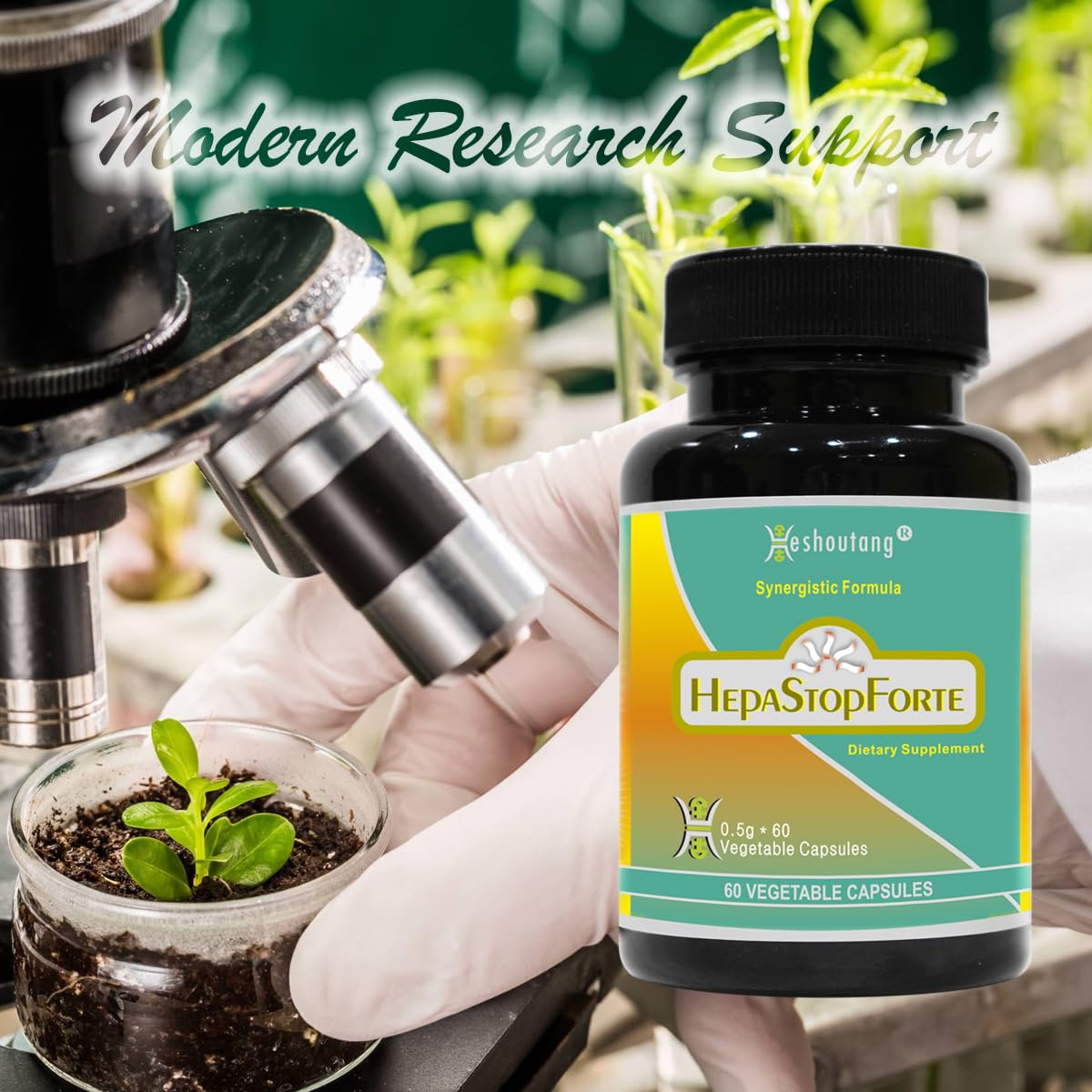 Heshoutang HepaStopForte Herbal Liver System Cleanser Capsule 60 Count