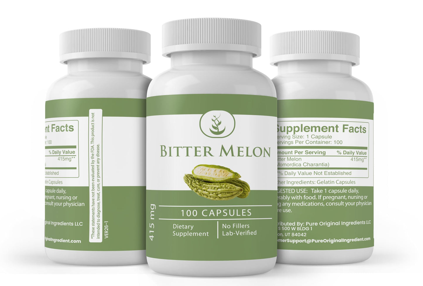 Pure Original Ingredients Bitter Melon Capsule 100