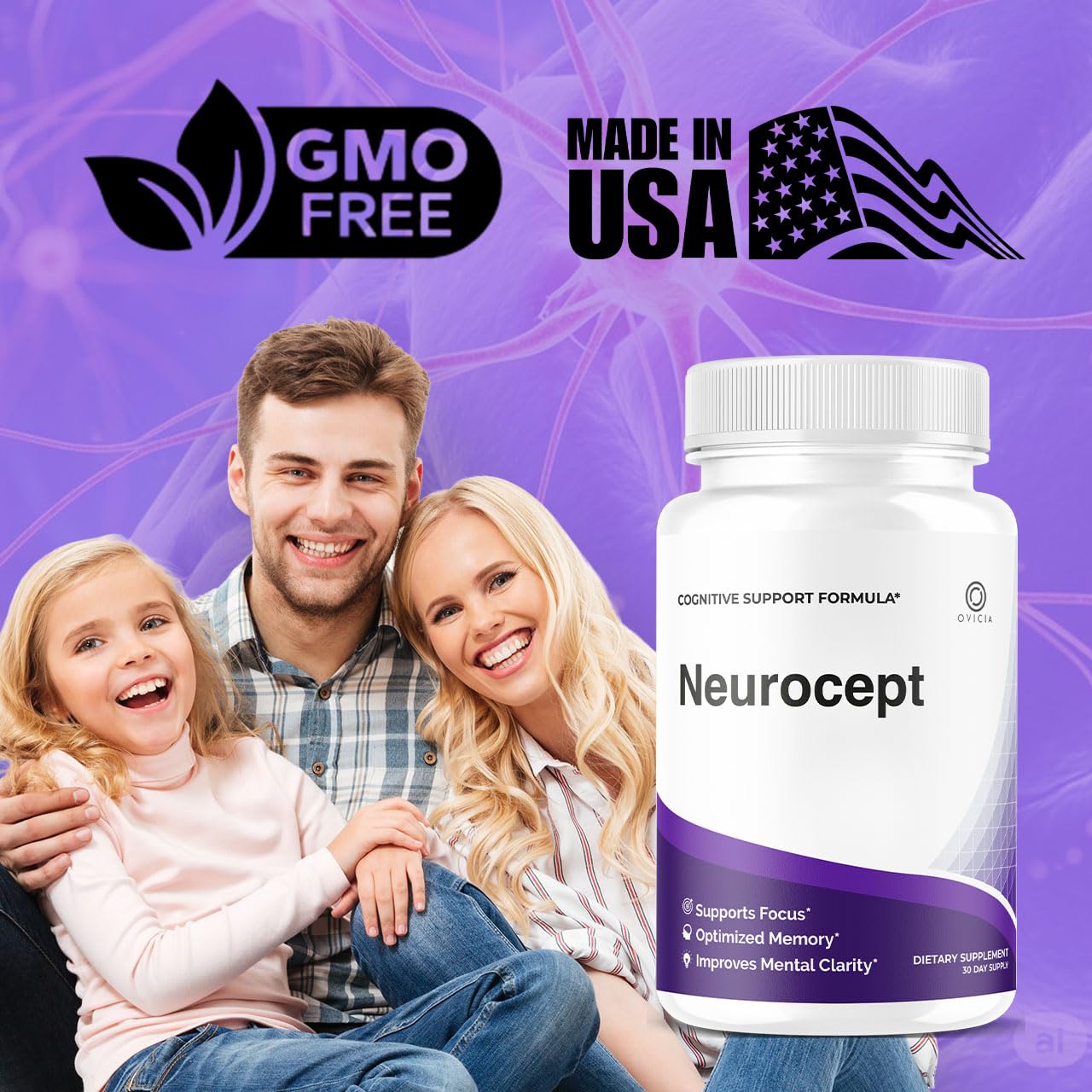 OVICIA Neurocept Memory Advanced Formula Brain Support Capsules, 120 Capsules