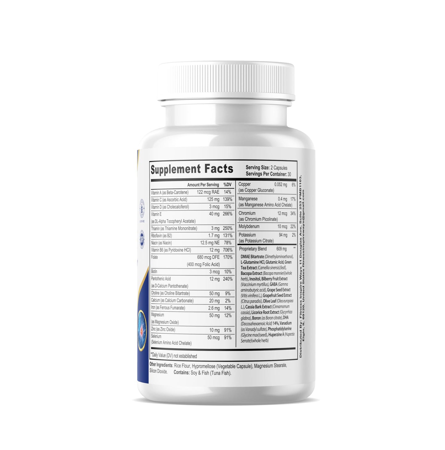 Fitness InspireWays Quiet Nerve Capsule 180 Capsules