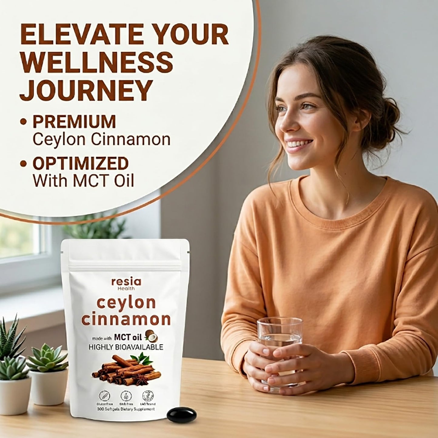 Resia Health Ceylon Cinnamon with MCT Oil Softgel 1