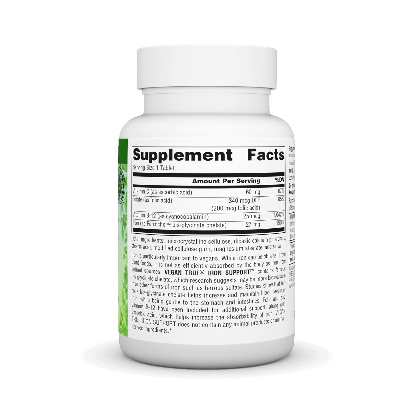 Source Naturals Vegan True Iron Support Tablet, 180 Tablets