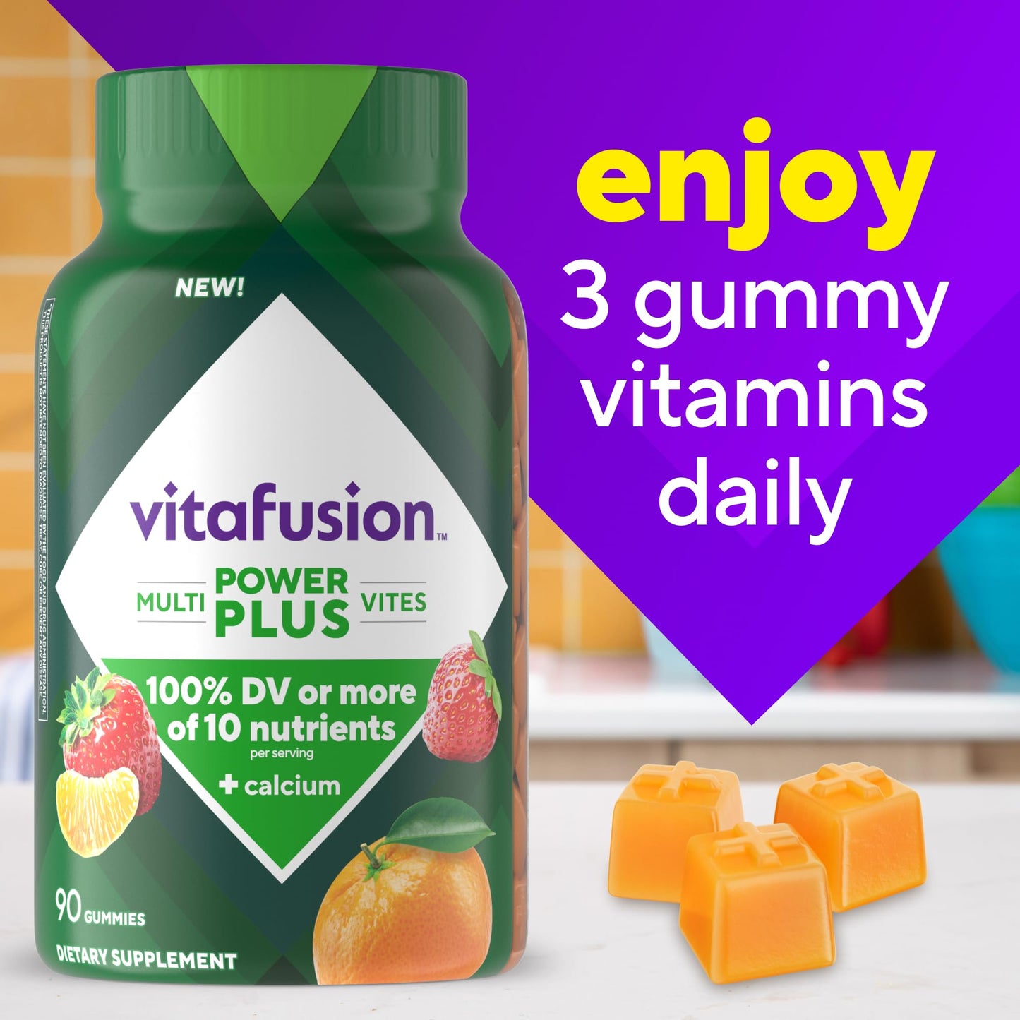 Vitafusion Power Plus Multivitamin for Men and Women 90 Gummies