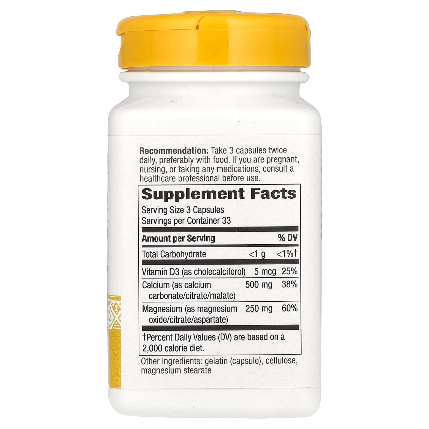 Nature's Way Calcium, Magnesium & Vitamin D Capsule, 100 Count