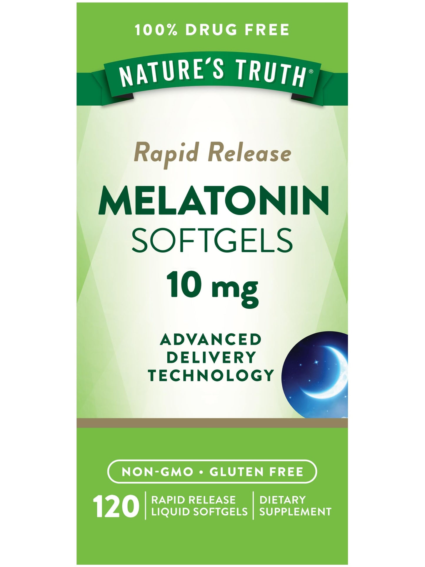 Nature's Truth Melatonin 10mg Softgels, 120 Count