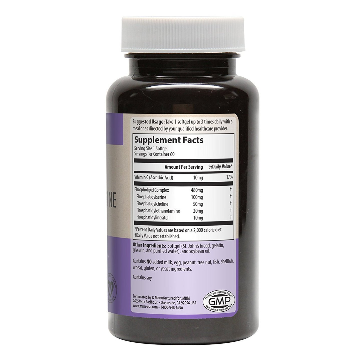 MRM Phosphatidylserine Supplement 10mg Softgels, 60 Count