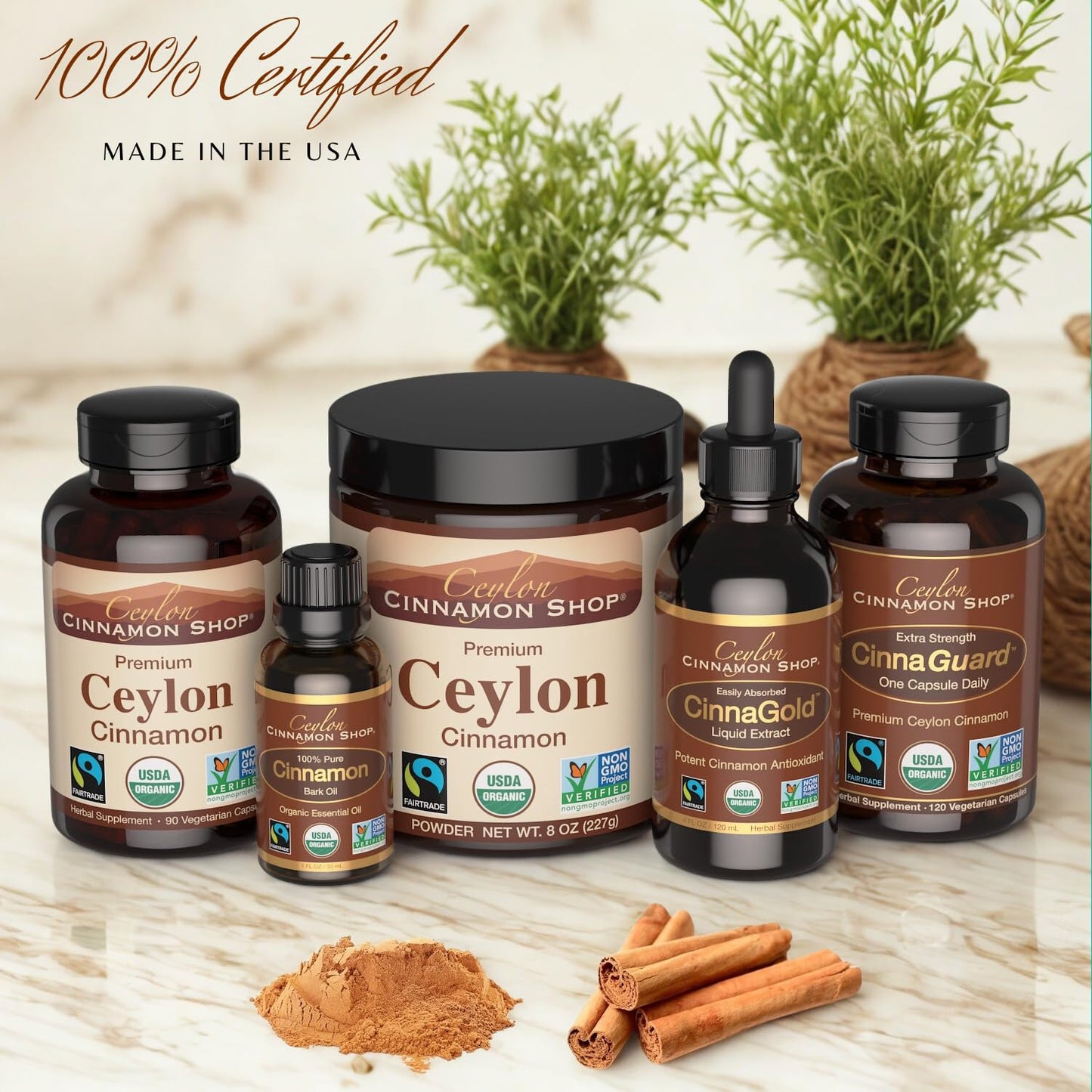 Ceylon Cinnamon Shop CinnaGuard Organic Ceylon Cinnamon Capsules, Capsule, 120 Count