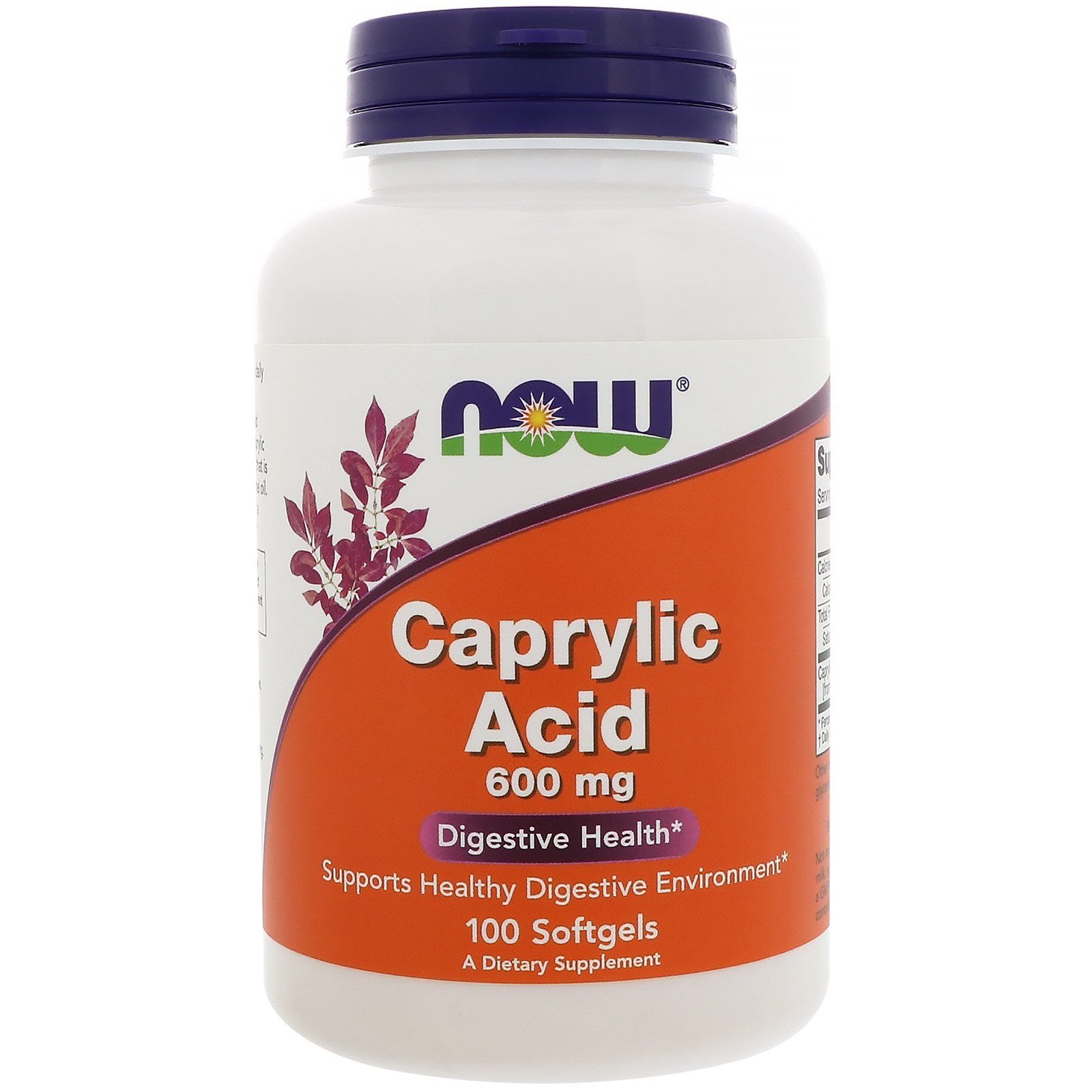 NOW Foods Caprylic Acid Softgels 600 mg, 400 Softgels