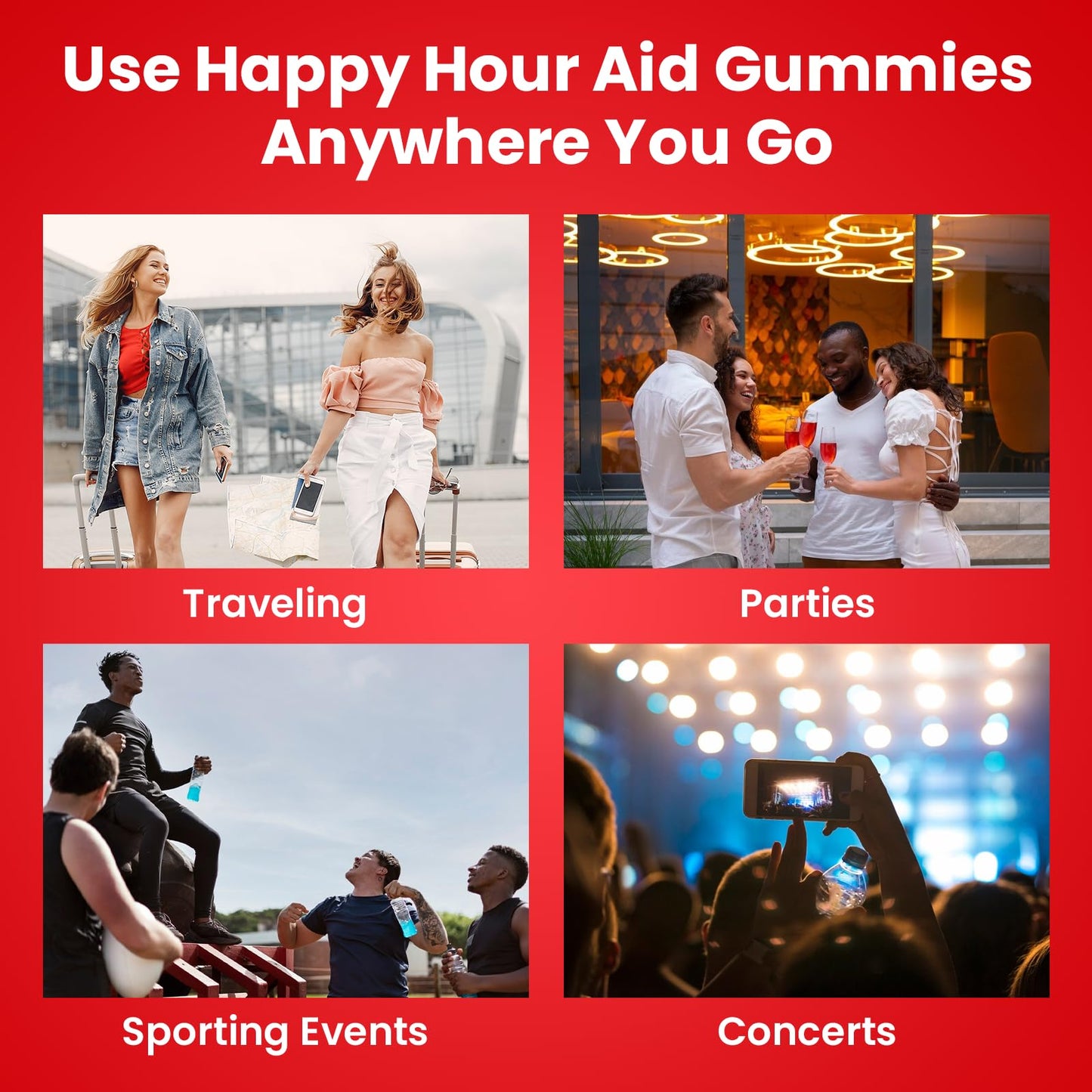 Sneaky Booze Happy Hour Aid Gummies 90 Count