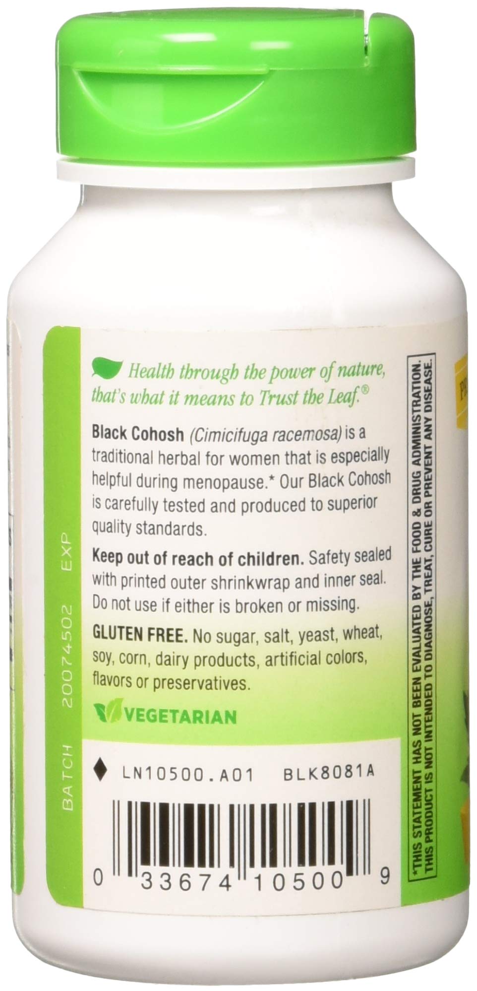 Nature's Way Black Cohosh Root Capsule 100 Count