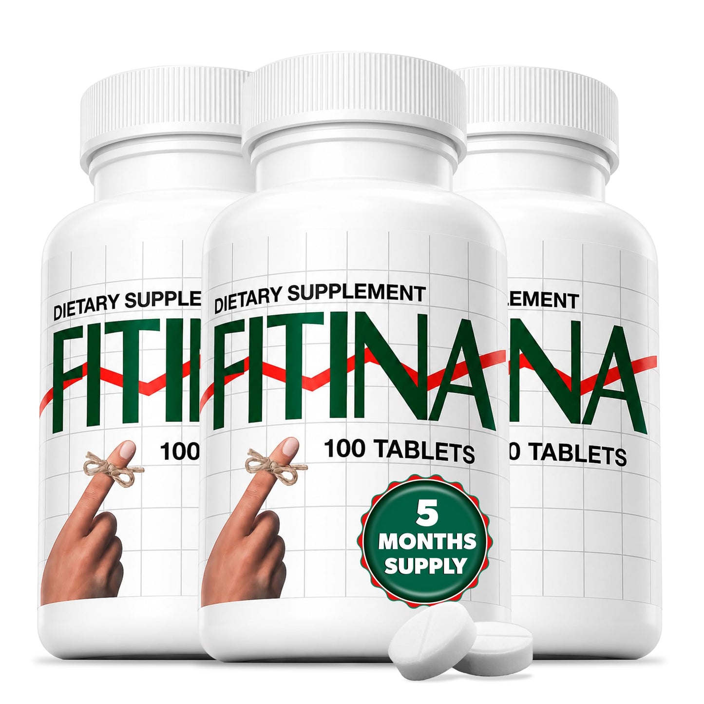 Fitina Brain Supplements for Memory and Focus with Vitamin B6 & Thiamine, Nervous System & Cognitive Health Support, 300 Tablets