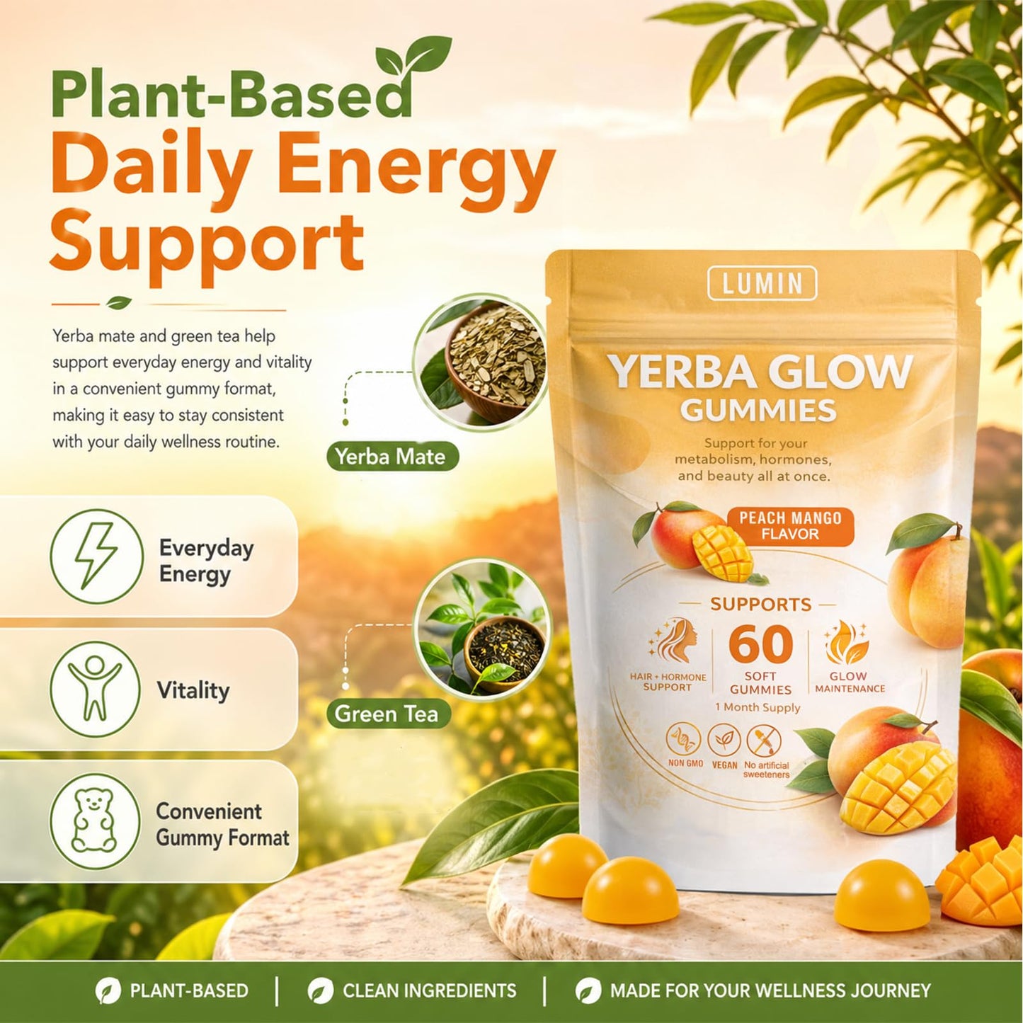 Motilli Lumin Yerba Glow Gummies 3 Count