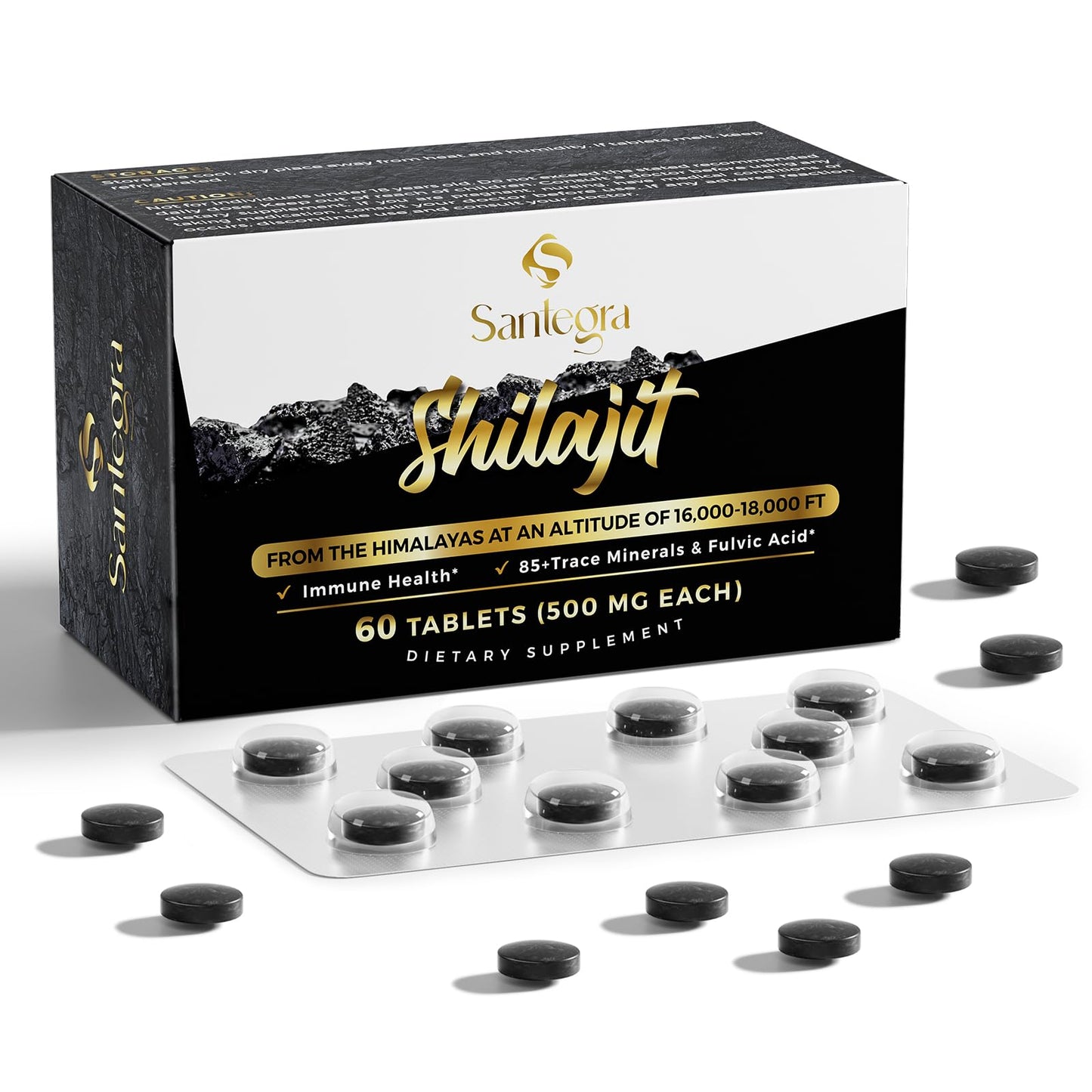 Santegra Shilajit Tablet 500 mg, 60 Count