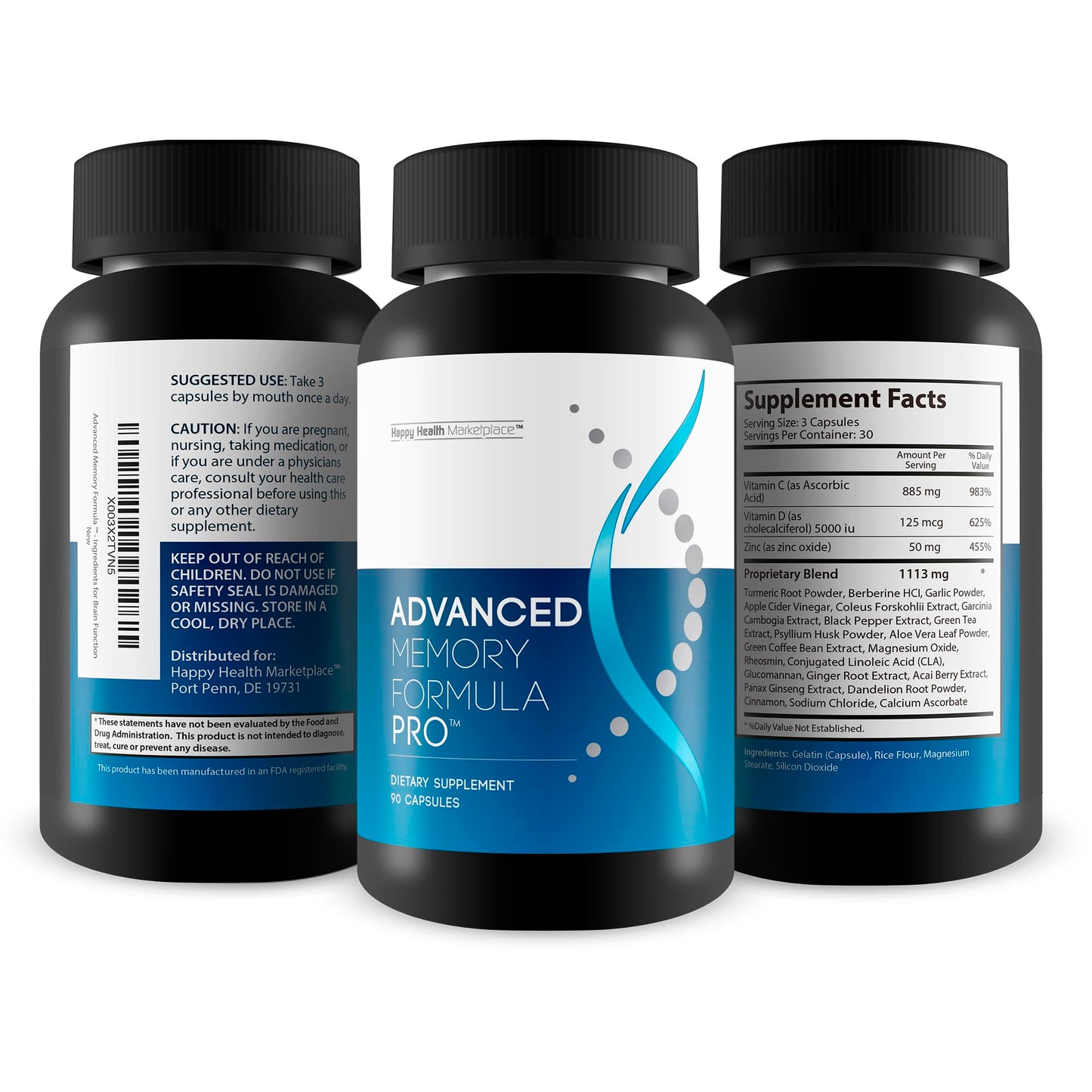 Happy Health Marketplace Advanced Memory Formula Pro Brain & Memory Support 1 Capsule