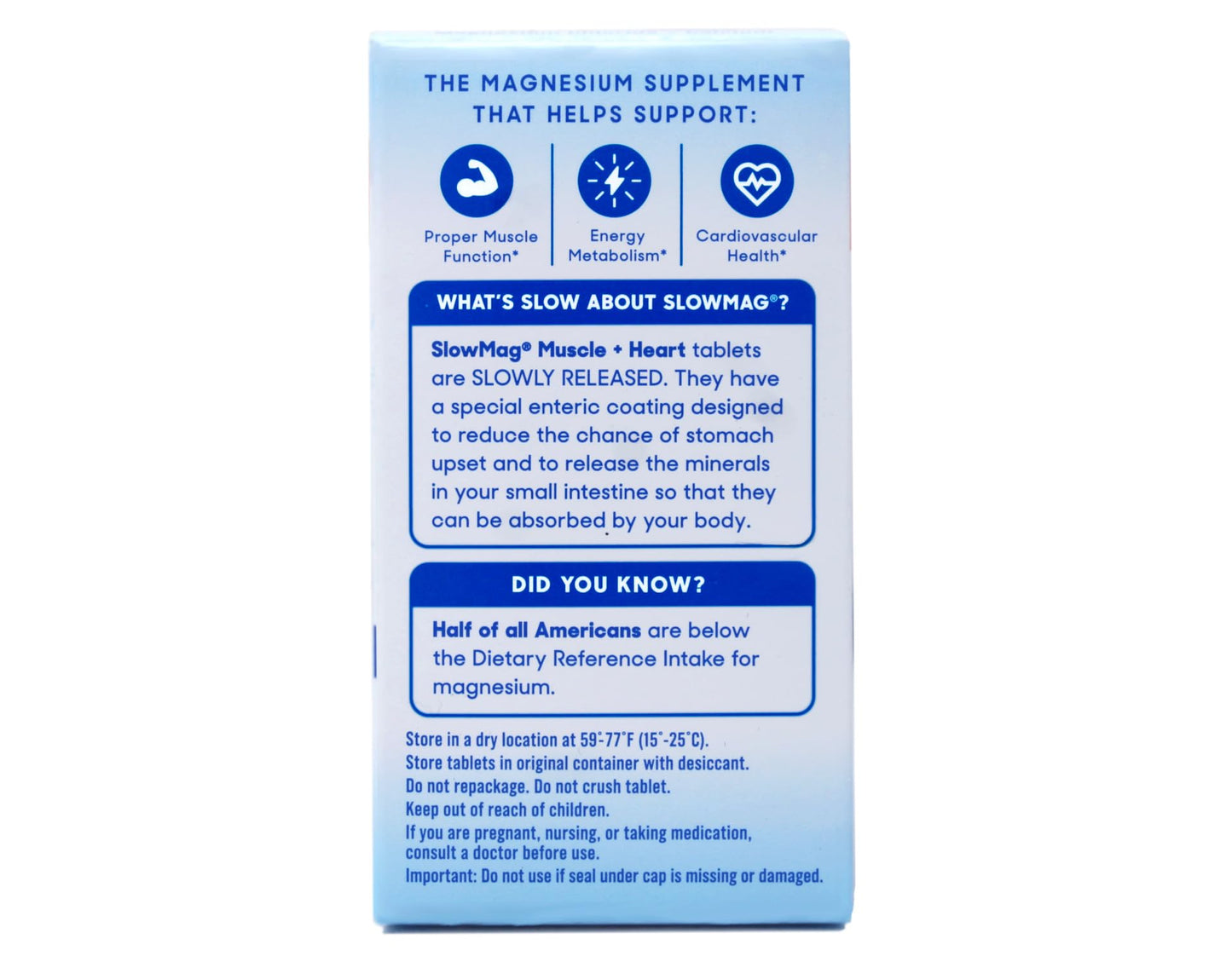Slow-Mag Magnesium Chloride with Calcium Tablets, 60 Tablets
