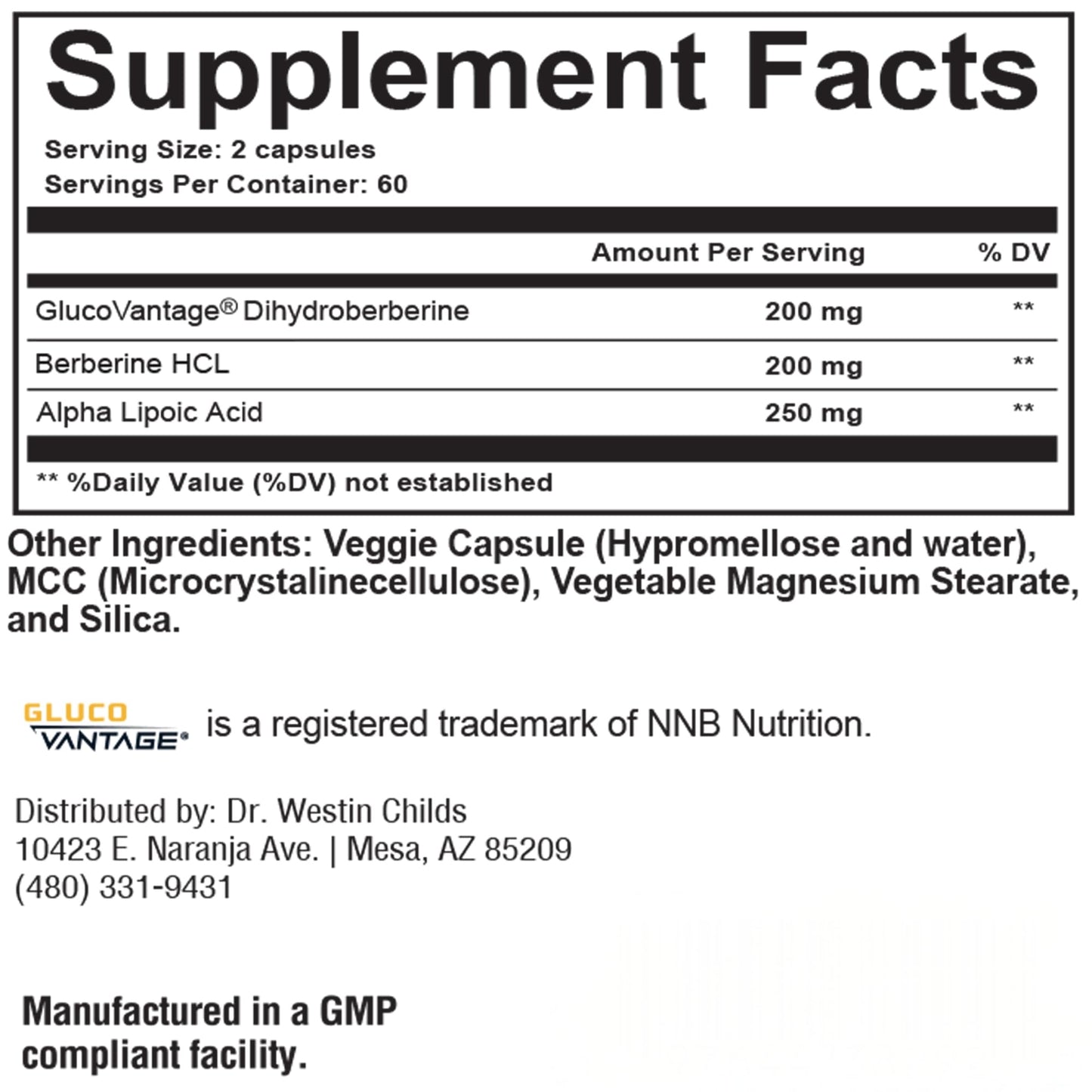 Dr. Westin Childs Dihydroberberine Supplement 200 mg Capsule, 120 Count