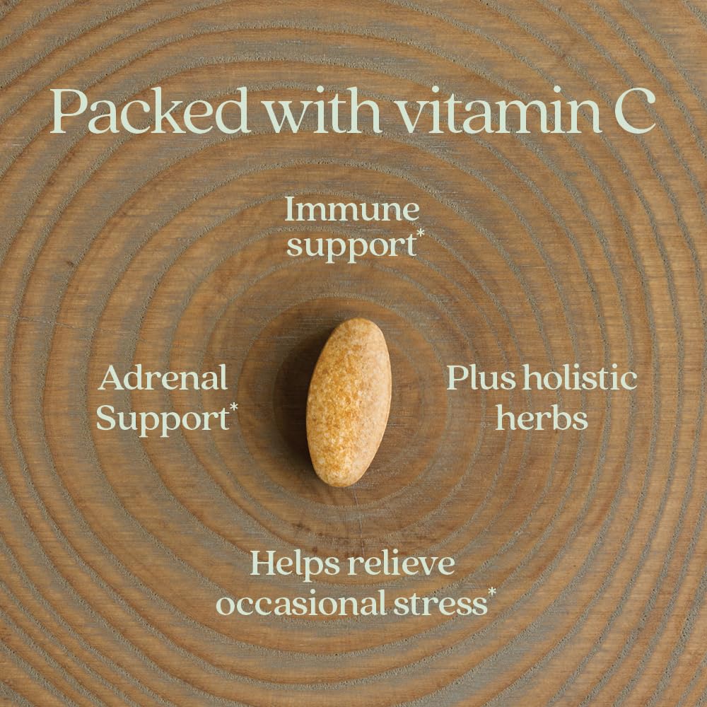New Chapter Vitamin C Immune Defense Supplement + Elderberry Tablets, 30 Count