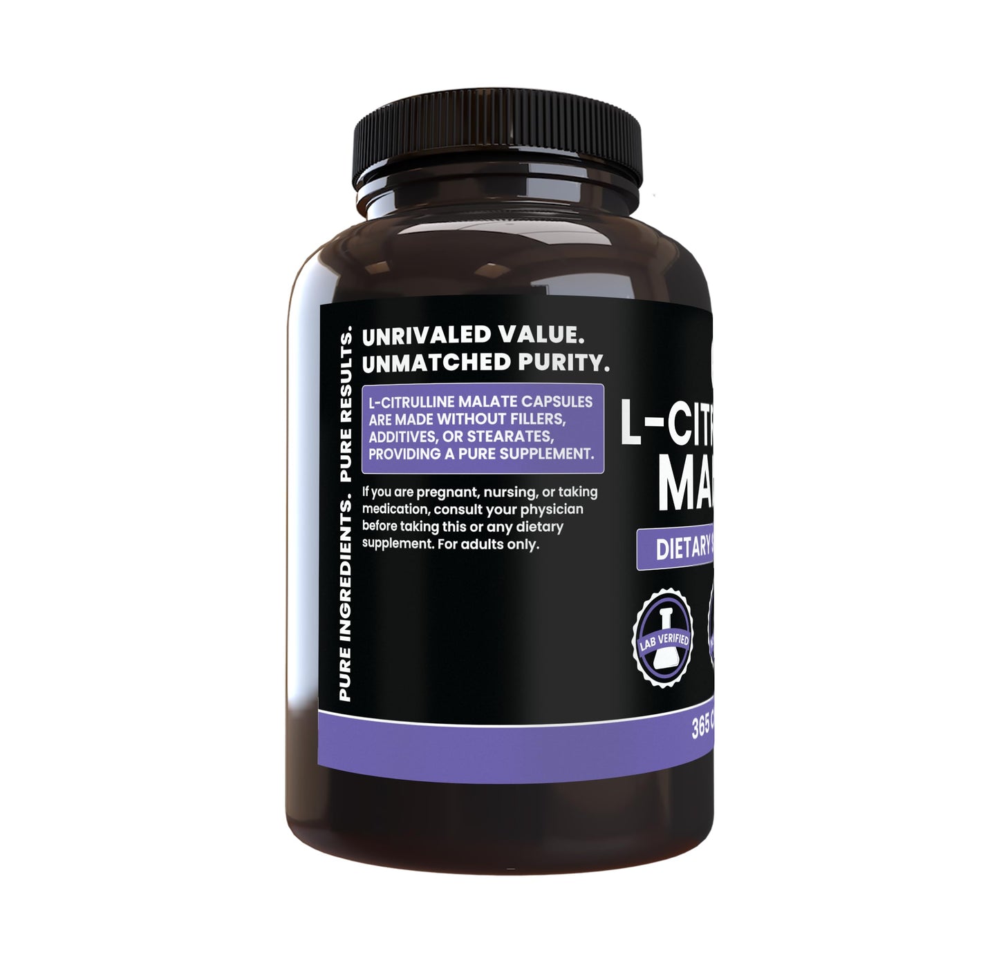 Pure Organic Ingredients L-Citrulline DL-Malate 2:1 Capsules, 365 Count