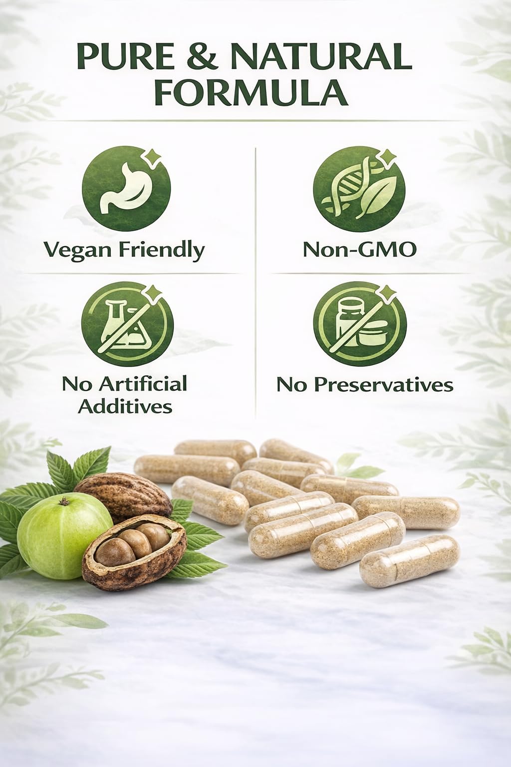 Naturfi Organic Triphala Capsules 1400 mg, 120 Count