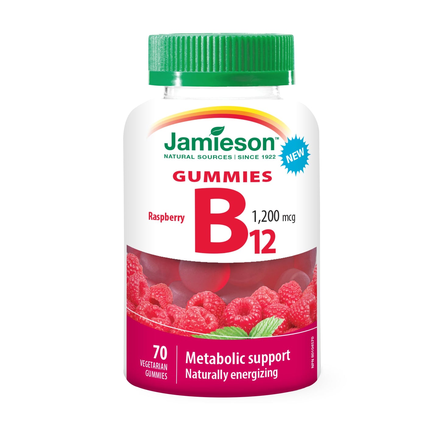 Jamieson Laboratories Vitamin B12 Gummies, 1 Count, Raspberry