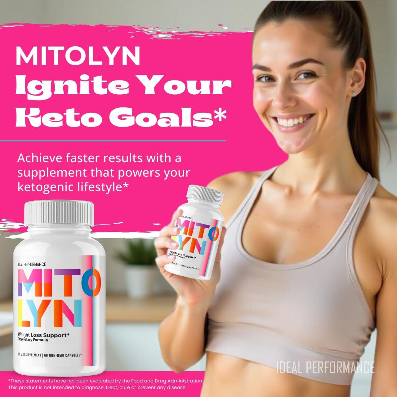 IDEAL PERFORMANCE Mitolyn Weight Loss Pills 300 Capsules