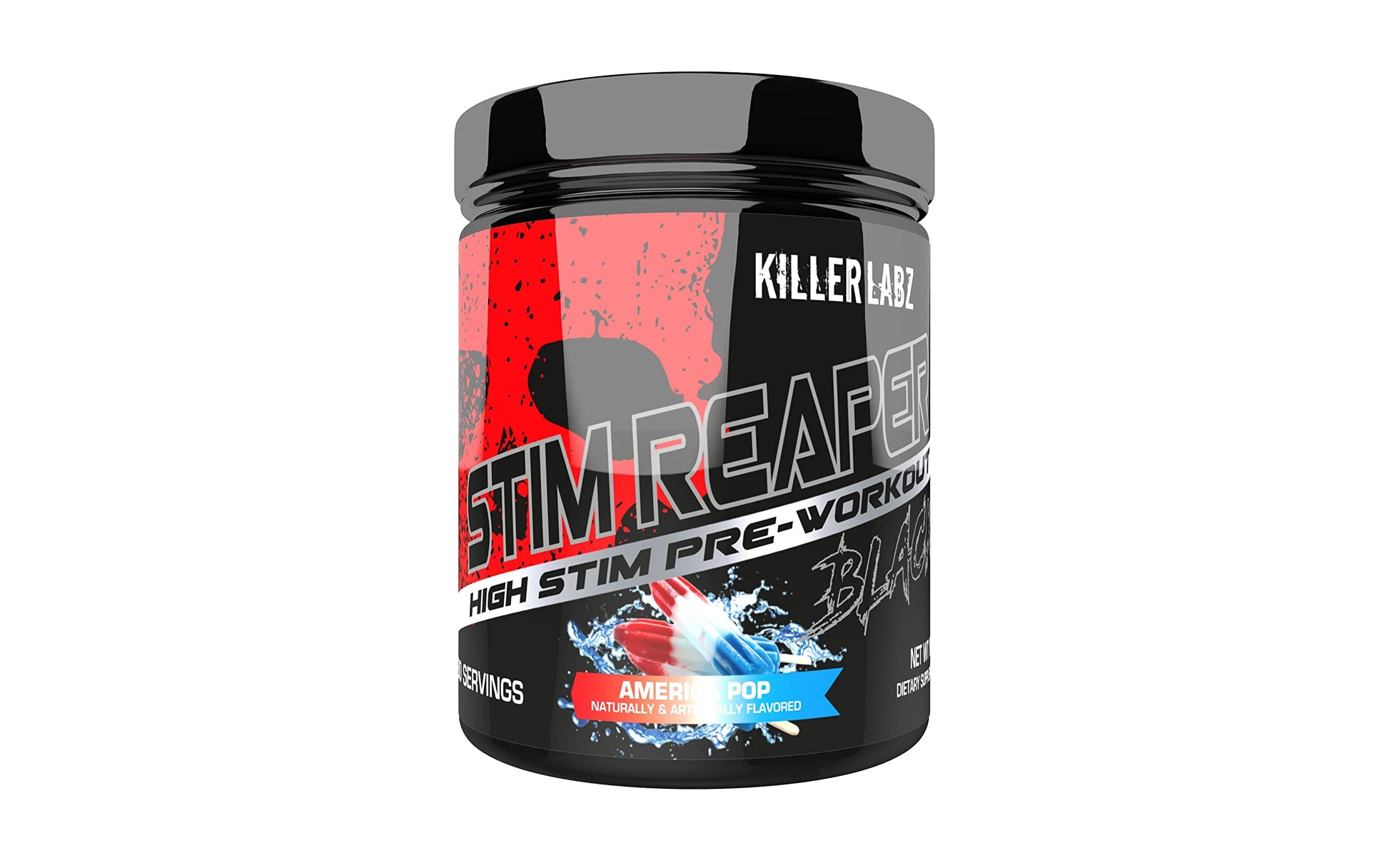 KILLER LABZ Stim Reaper Black High Stimulant Pre-Workout Powder, 6.35 Ounce