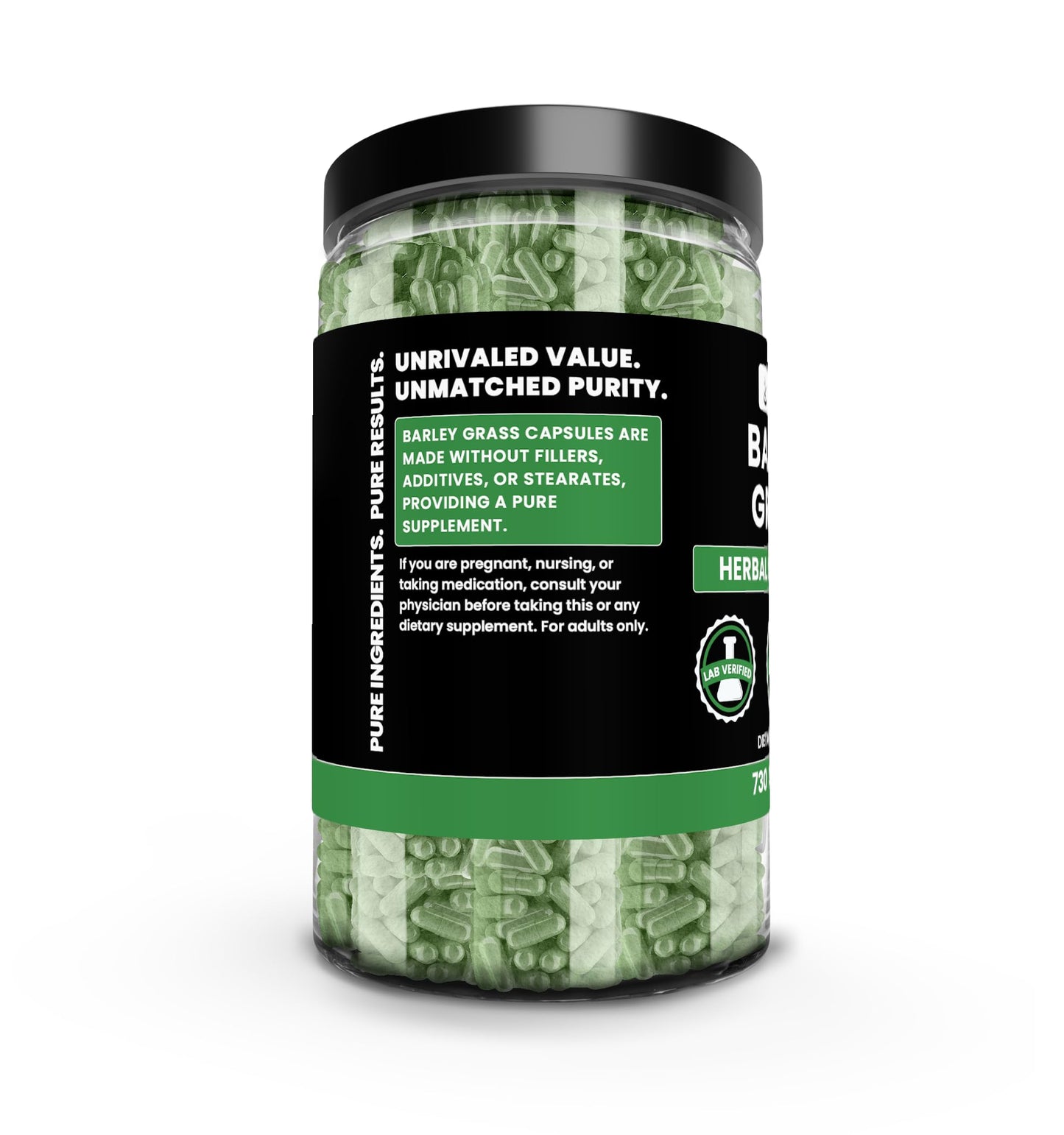 Pure Original Ingredients Barley Grass Capsules 730 Count