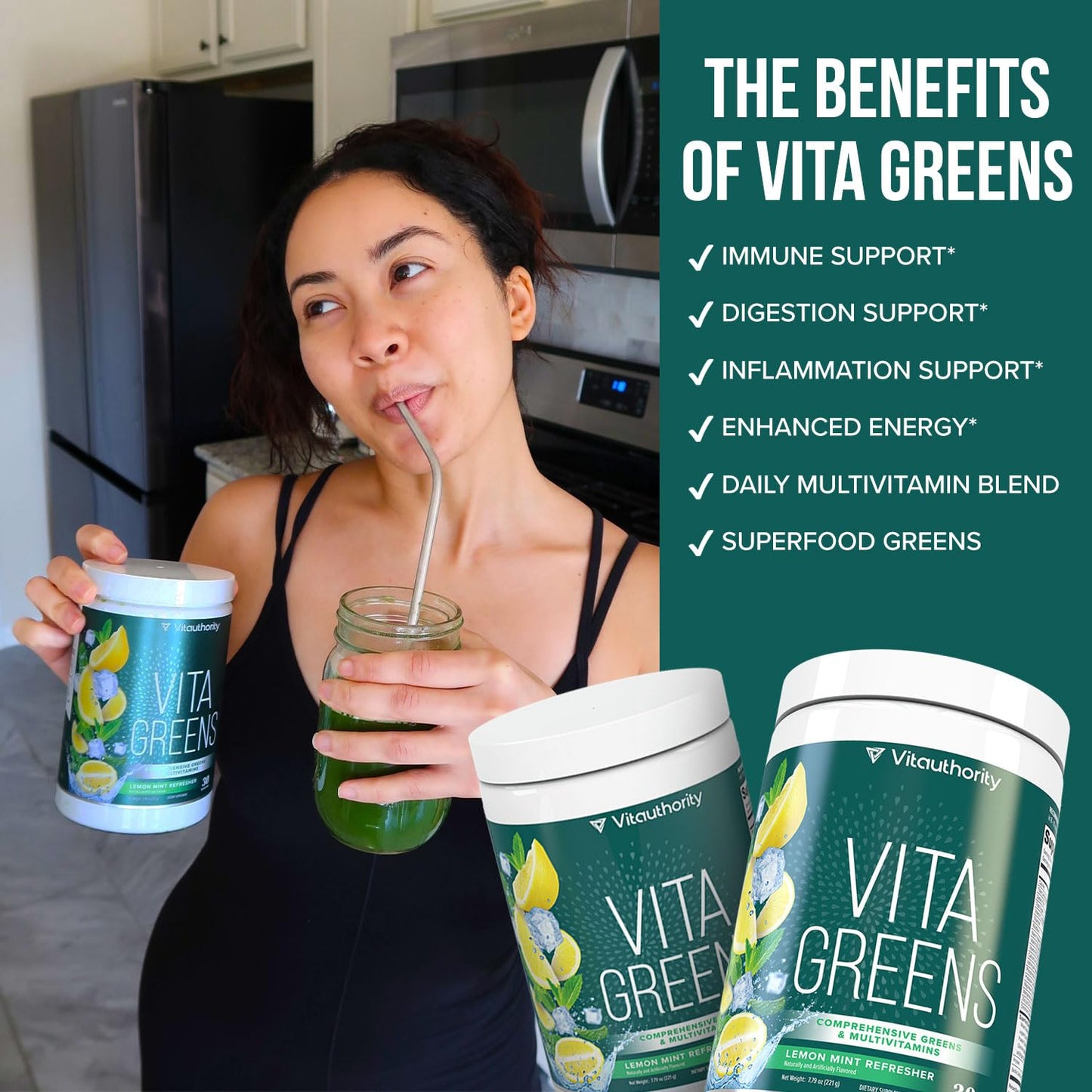 Vitauthority Vita Greens Superfood Powder 7.79 oz