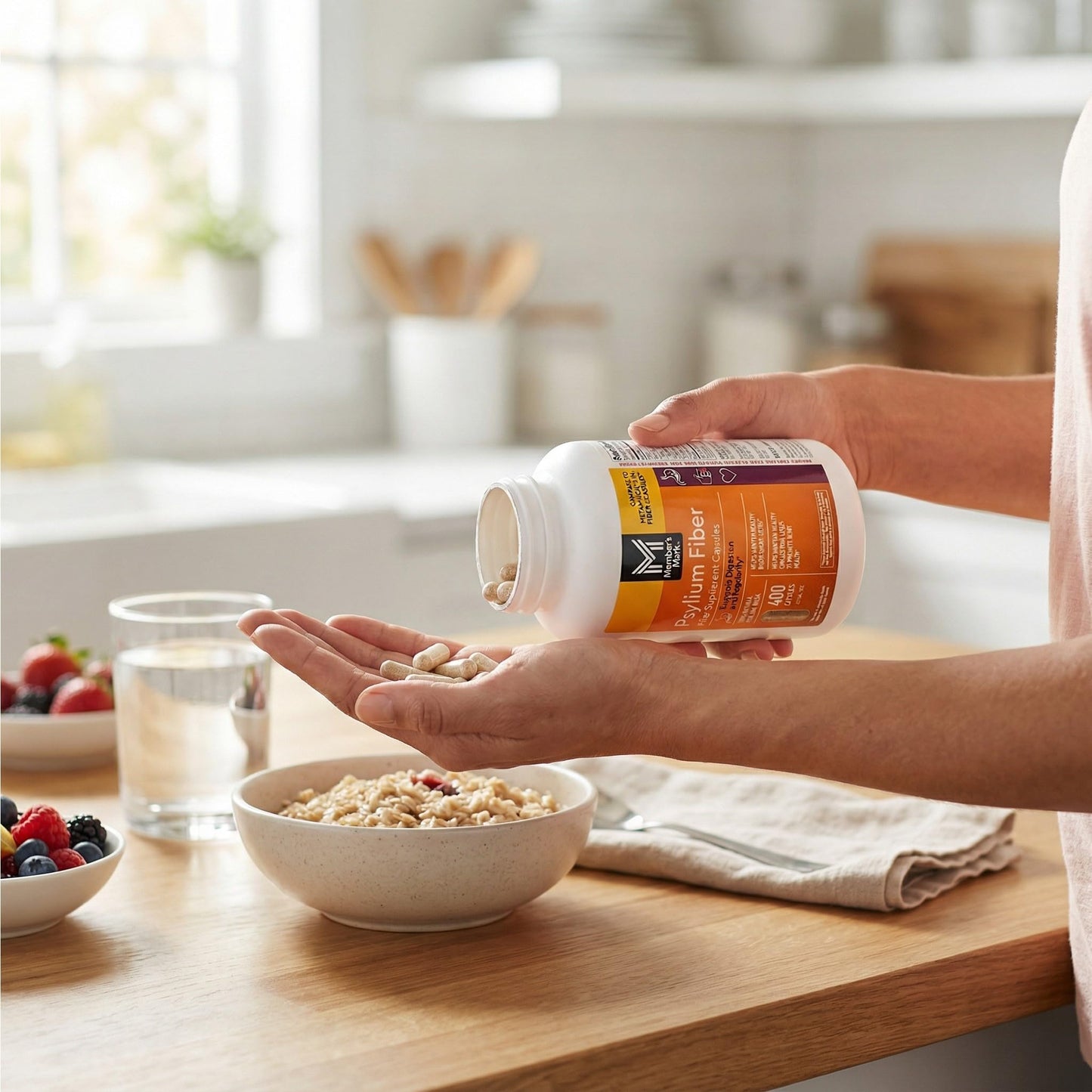 Generic Psyllium Husk Fiber Capsules 400 Capsules