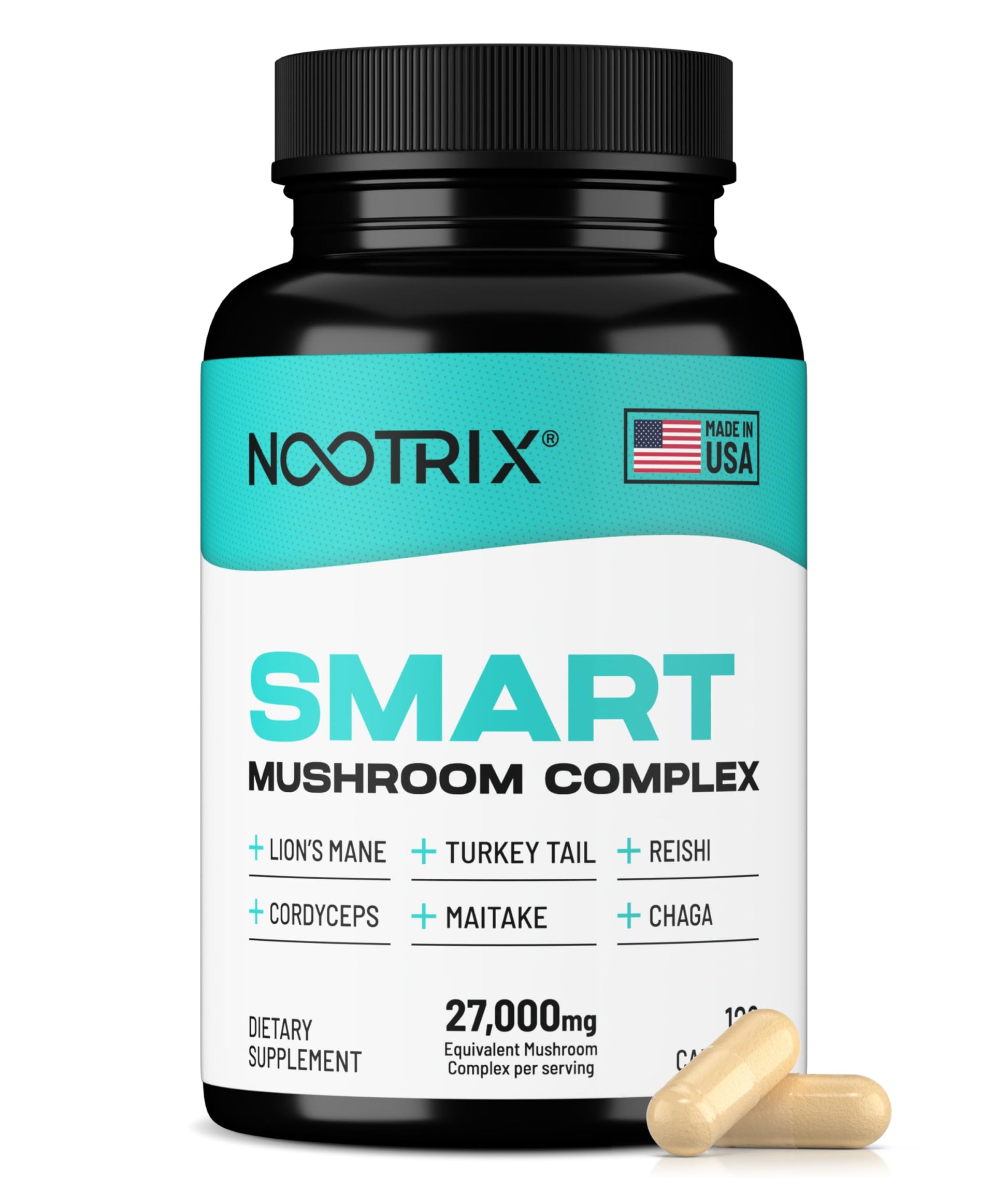 Nootrix Smart Mushrooms Complex Capsule, 120 Count