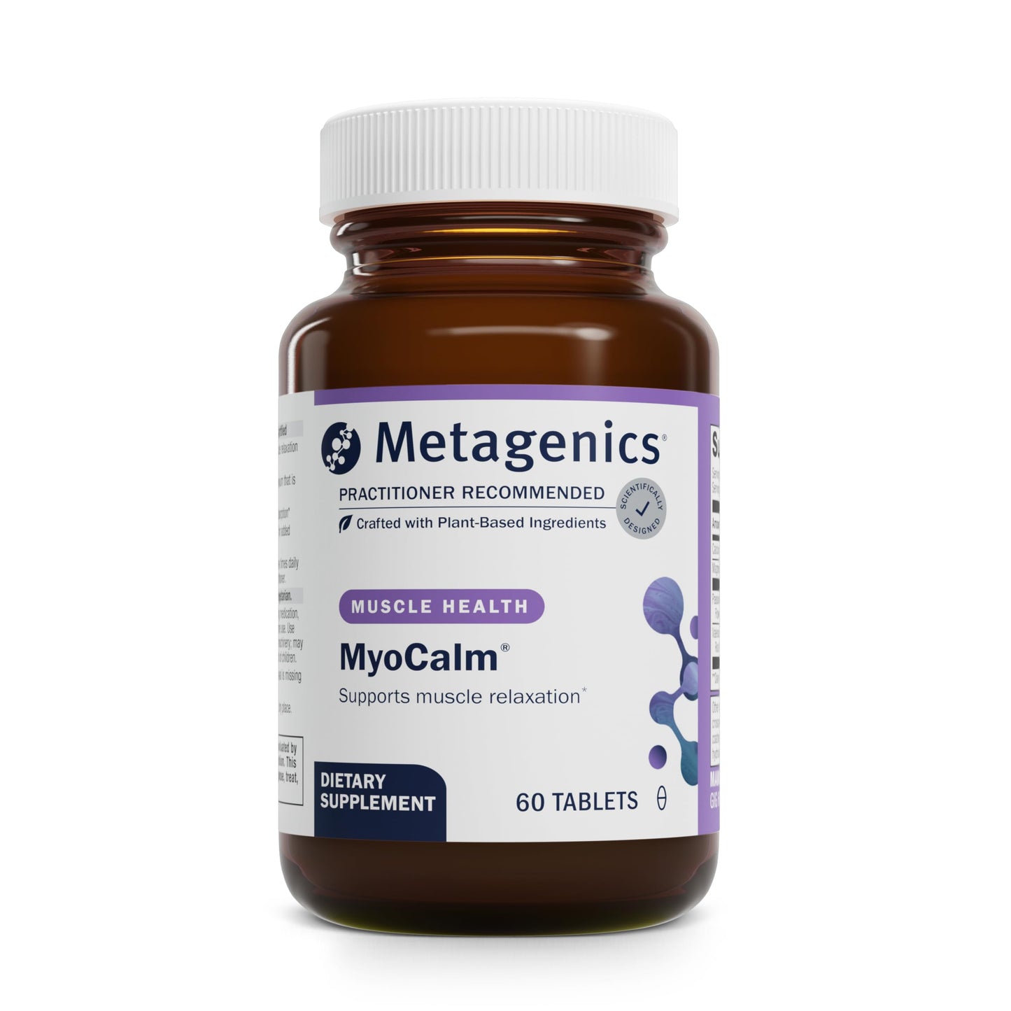 Metagenics MyoCalm Calcium & Magnesium Supplement for Muscle Relaxation with Passionflower & Valerian Root, Non-GMO, Gluten-Free & Vegetarian, 60 Tablets