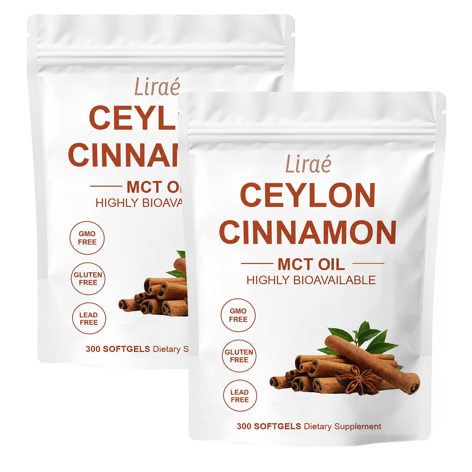 LIRAE Ceylon Cinnamon Softgels 300 Count