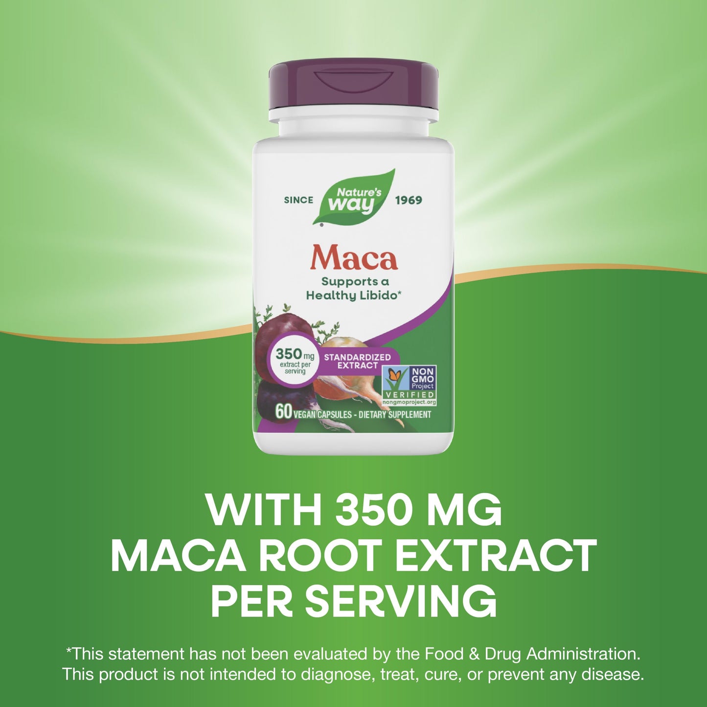 Nature's Way Maca Standardized Extract Capsules, 60