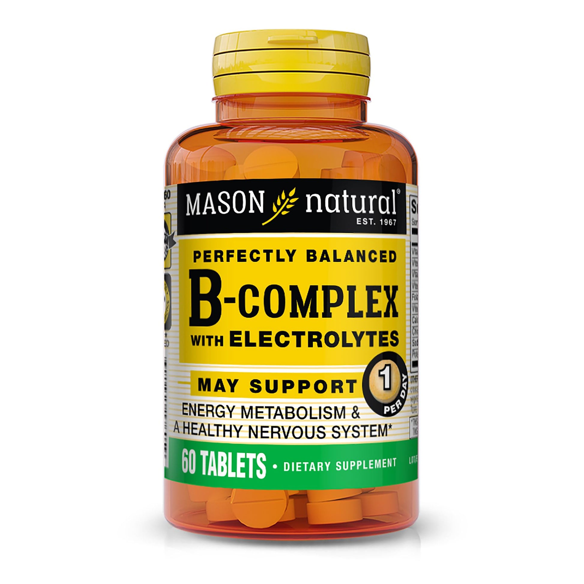 MASON NATURAL Vitamin B-Complex with Electrolytes Tablet, 60 Count