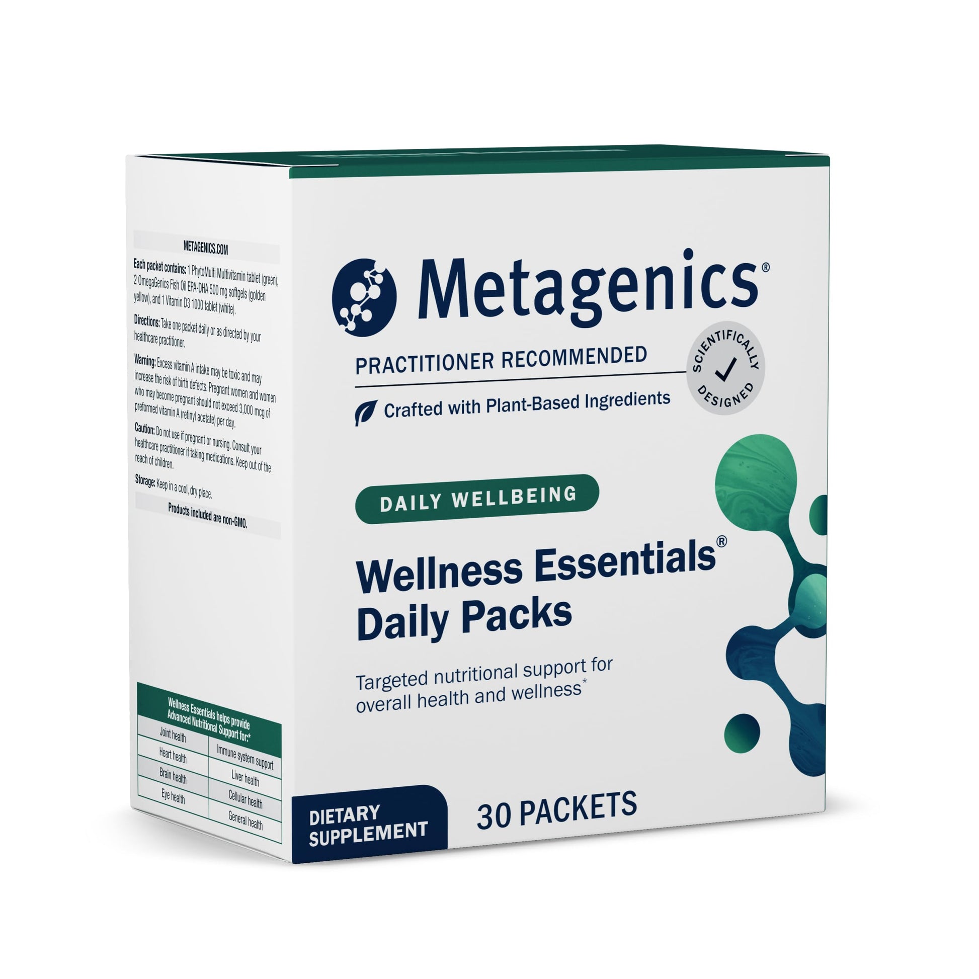 Metagenics Wellness Essentials Daily Packs - Multivitamin & Omega-3 Packets, Capsules, 30 Count
