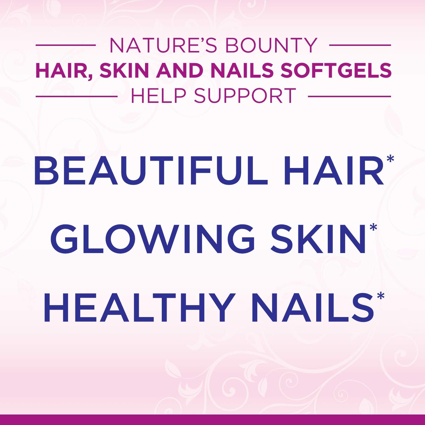 Nature's Bounty Optimal Solutions Hair Skin & Nails Extra Strength Softgels, 150 Count