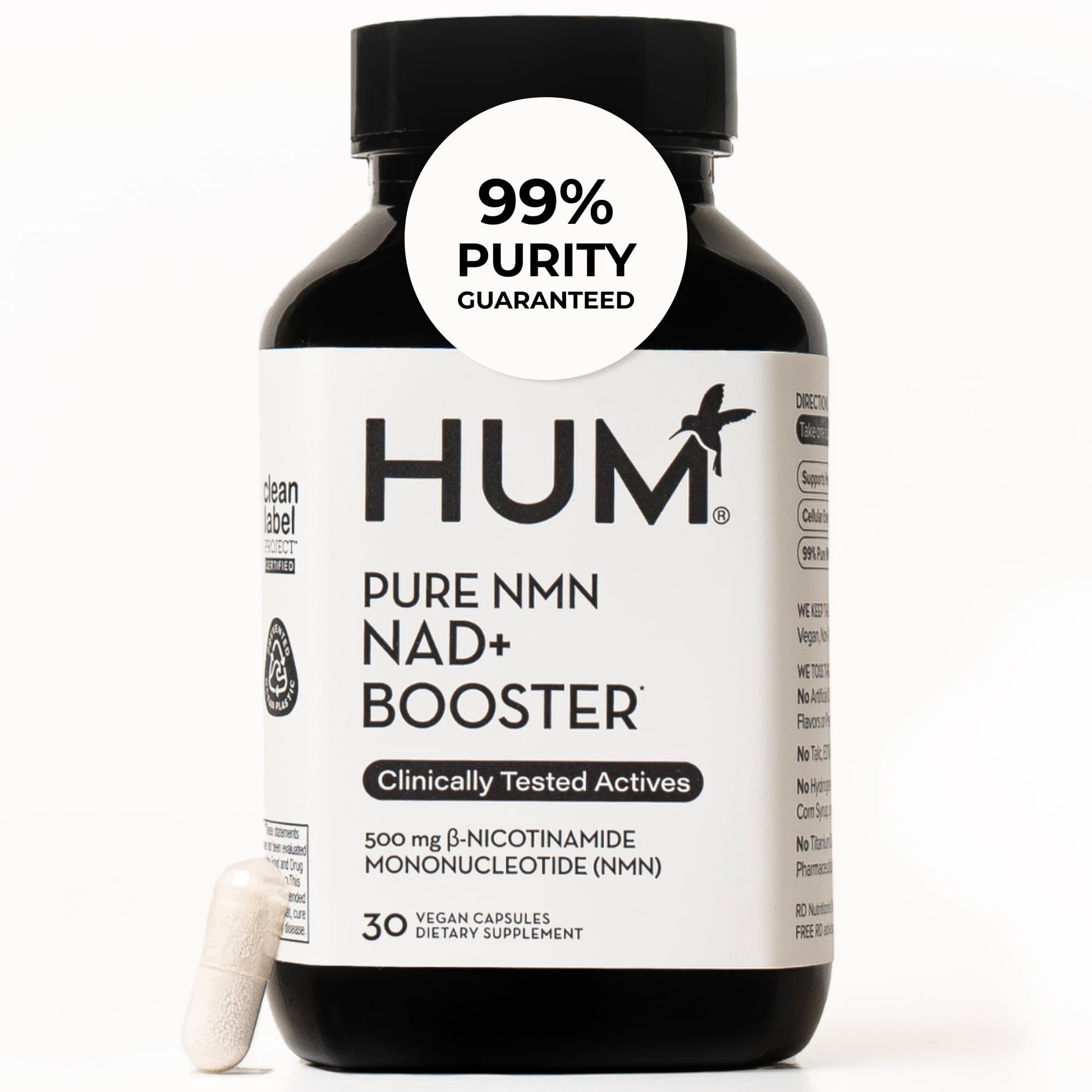 HUM NMN 500mg Capsule, 30 Count