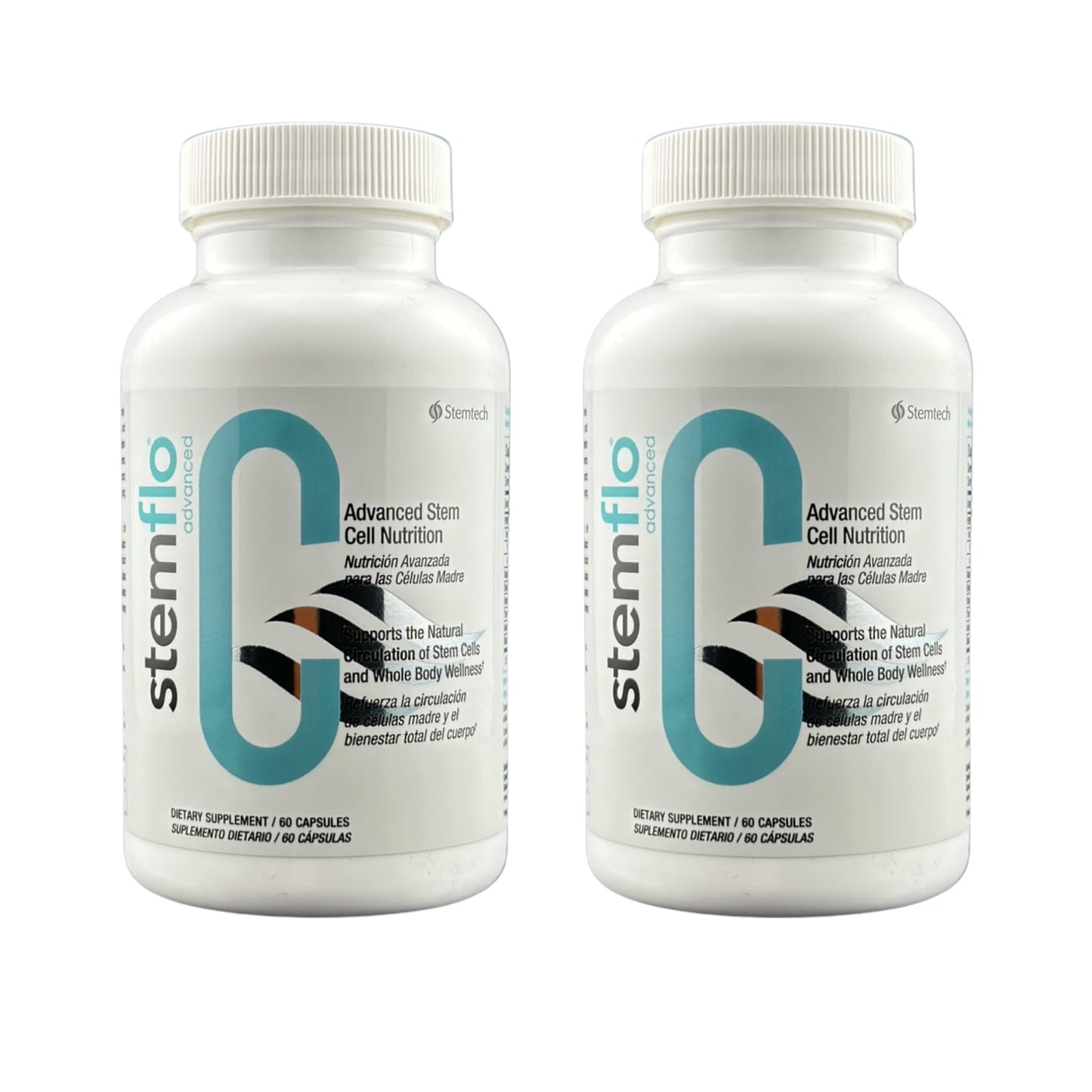 StemTech StemFlo Advanced Formula Trans-Resveratrol, Curcumin, and Super Antioxidants for Health, Longevity, and Vitality, 120 Capsules