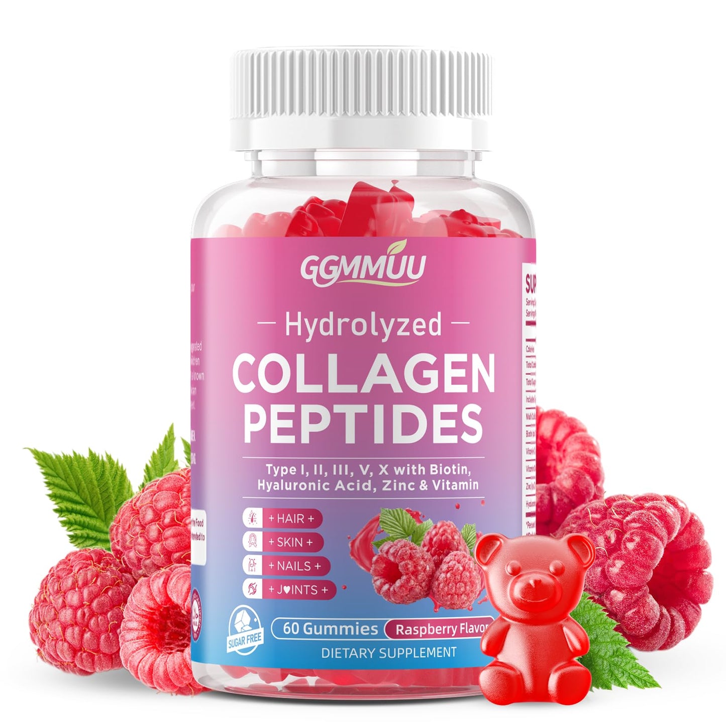 GGMMUU Collagen Peptide Gummies 60 Count