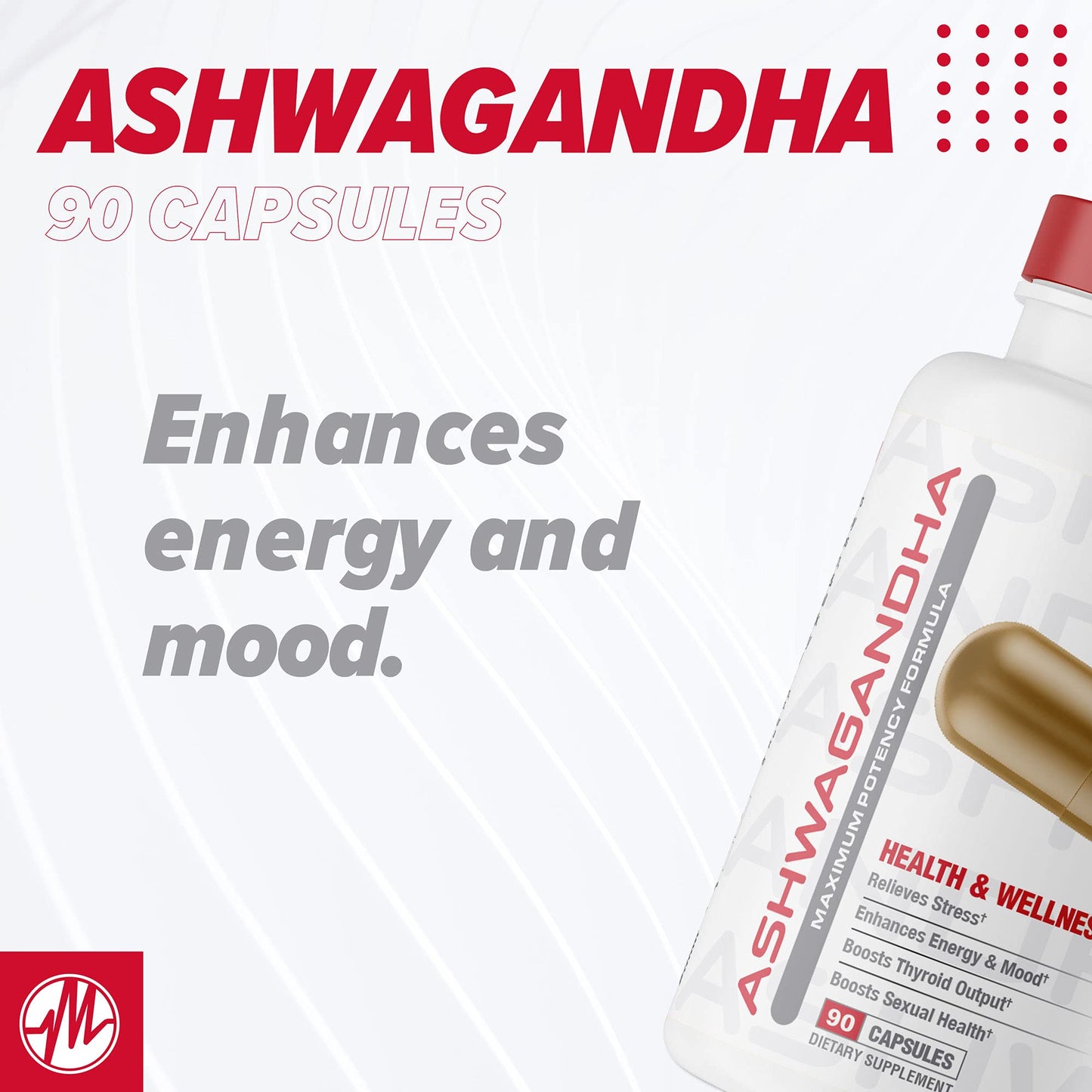 Metabolic Nutrition Ashwagandha 2200mg Capsules, 90 Count