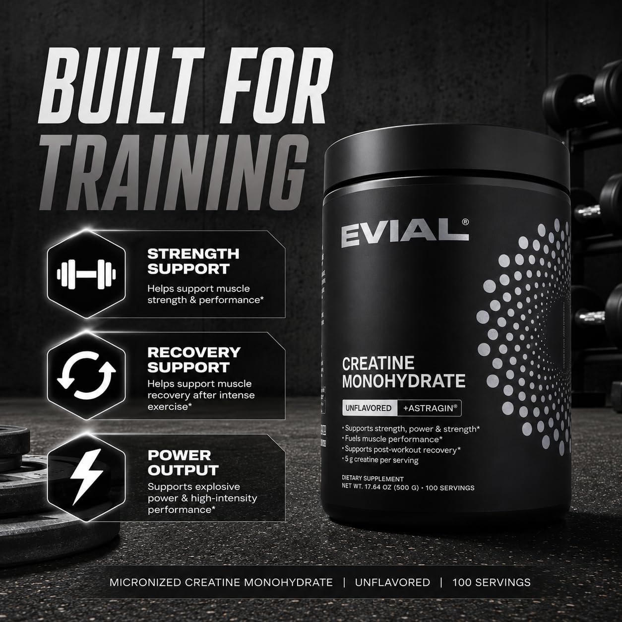 evial Micronized Creatine Monohydrate Powder 21