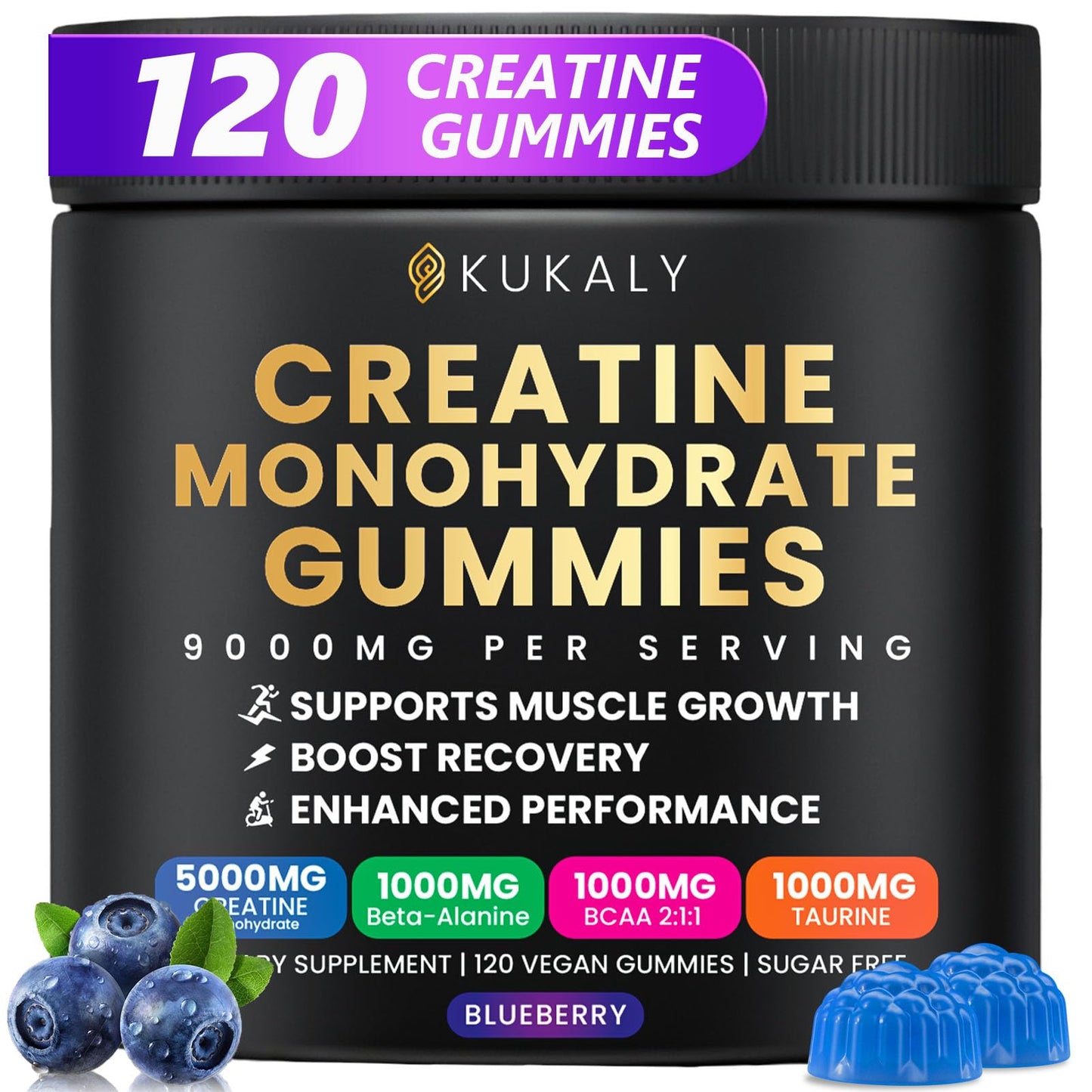 ZyterX Creatine Monohydrate Gummies 120 Count