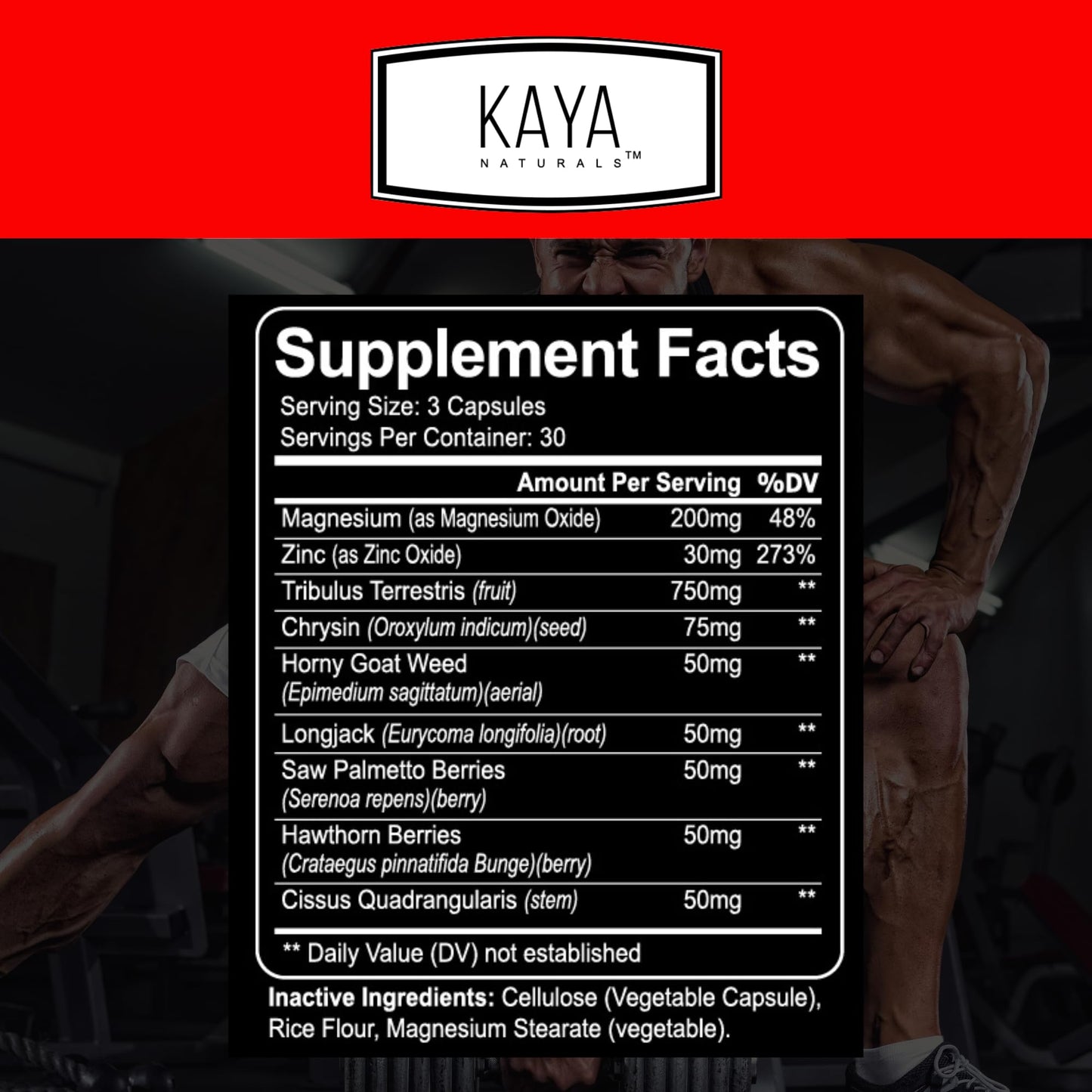 Kaya Naturals Ultra Testosterone Capsule 180 Count