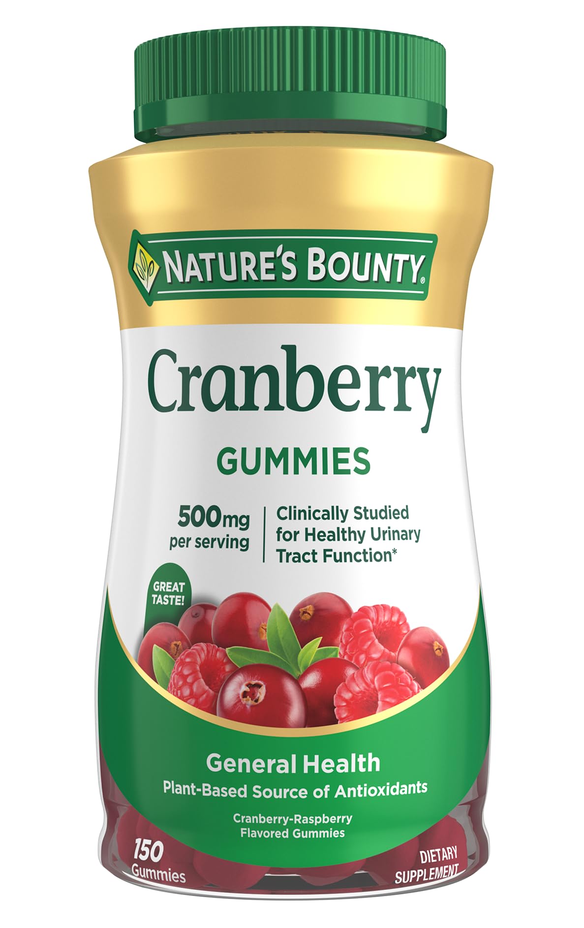 Nature's Bounty Cranberry Gummies Urinary Tract Support, 150 Count