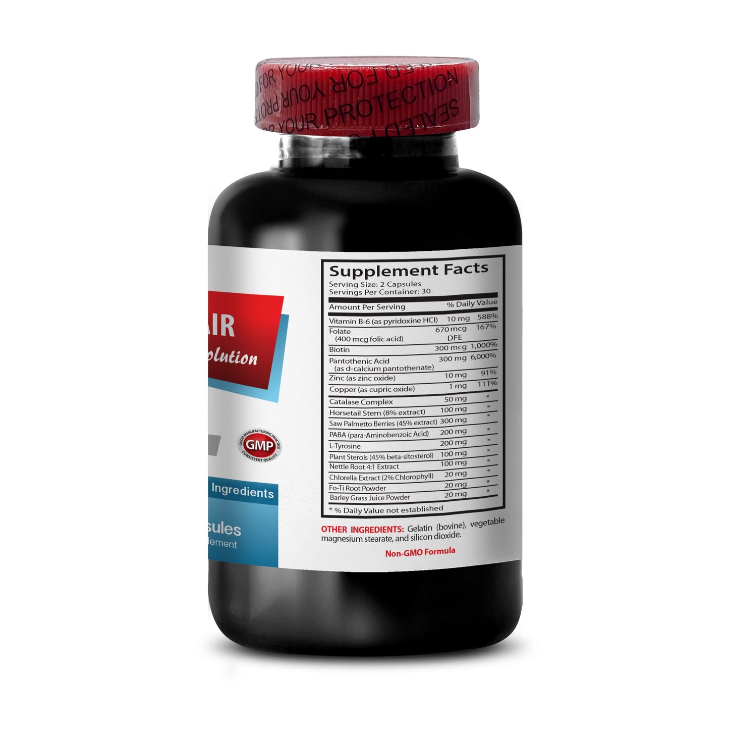 Sport Supplement Biotin Zinc Anti Gray Hair Hair Solutions for Men Capsule, 180 Capsules