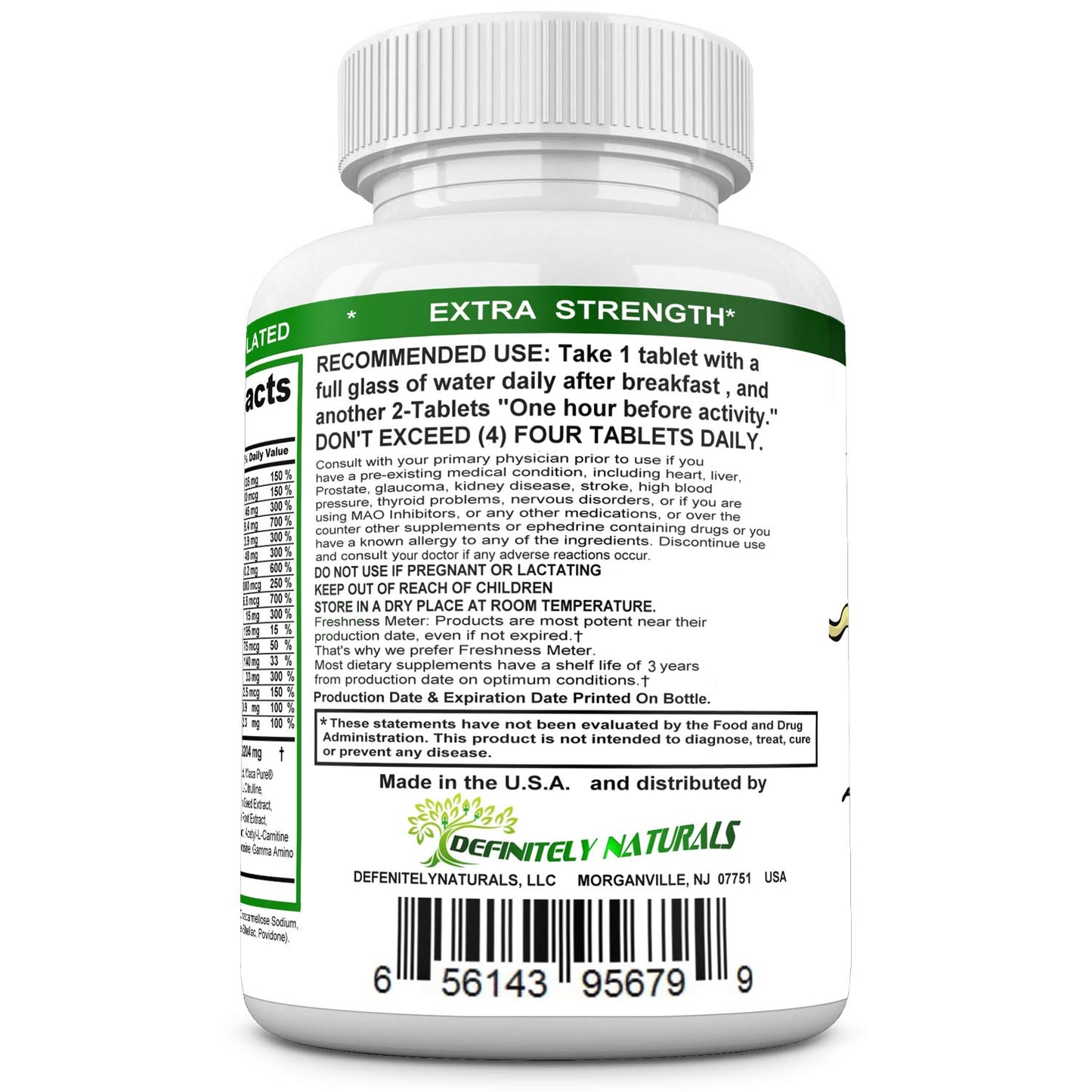 DEFENITELY NATURALS SemenFlow Extra Helps Increase Count and Fertility Tablets, 30 Count